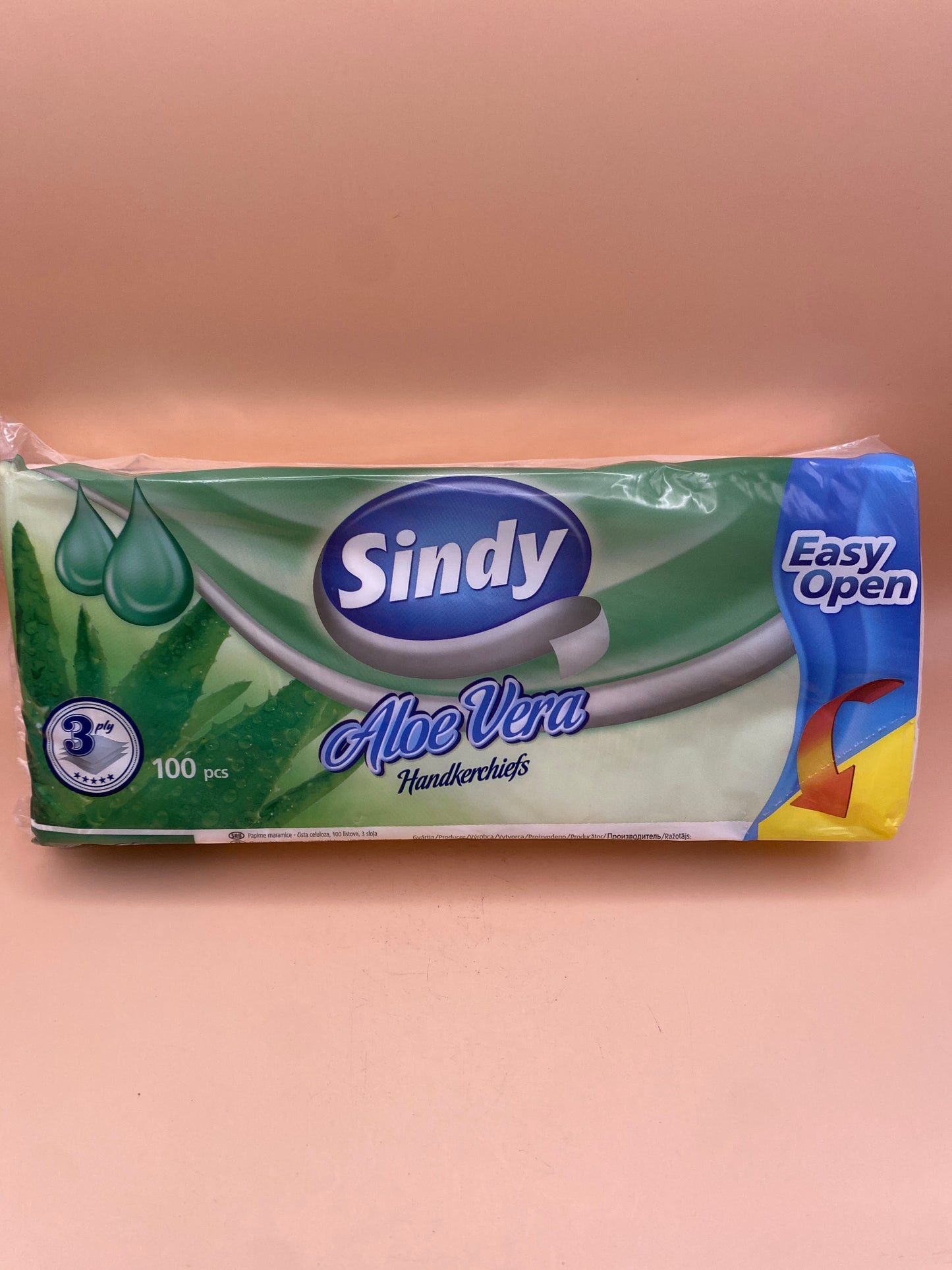 Sindy Aloe Vera Papírzsebkendő 100darab 3 rétegű