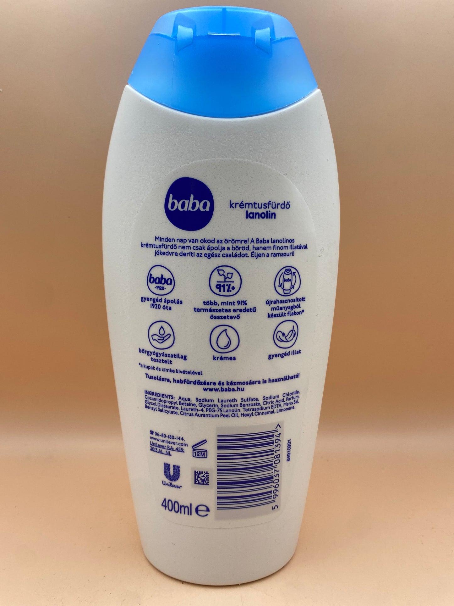 Baba Krémtusfürdő 400 ml Lanolin