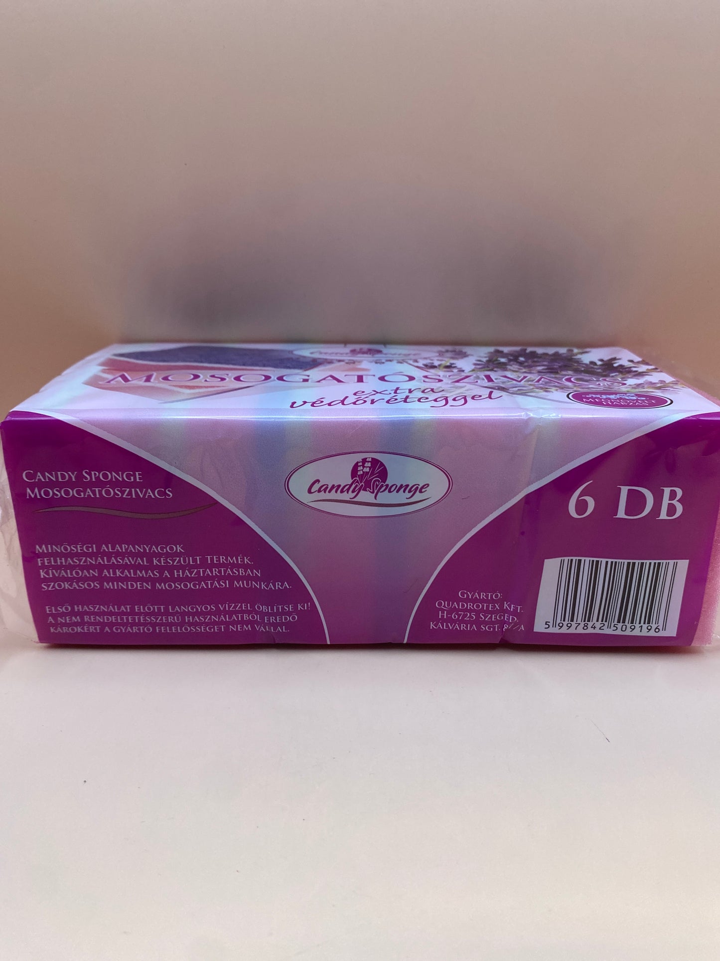 Candy Sponge Mosogatószivacs extra védőréteggel 6 darab