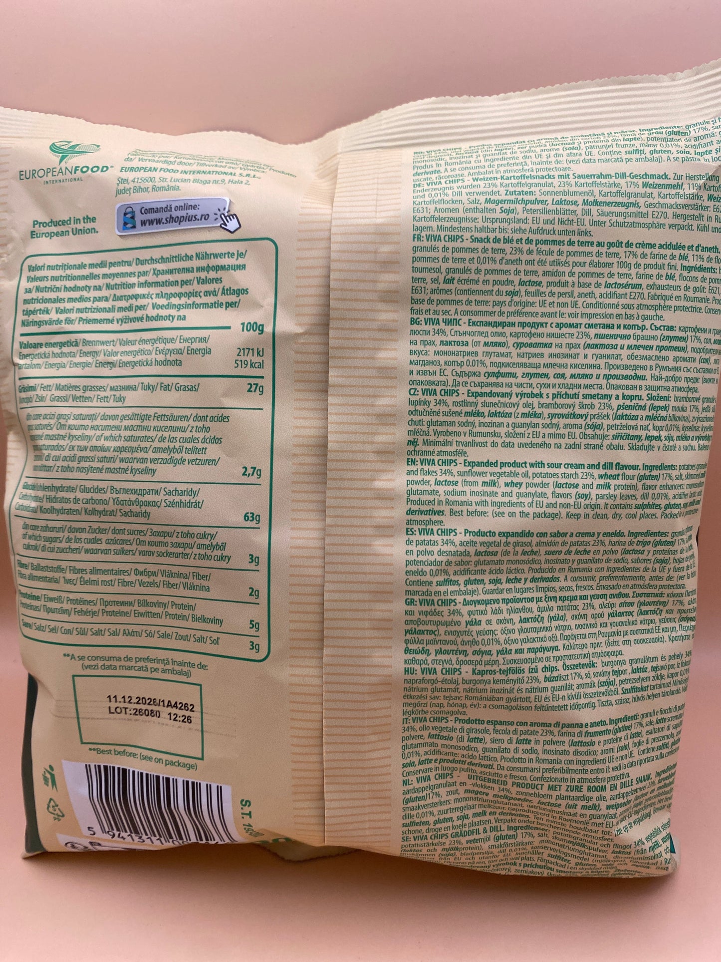 Viva Chips kapros-tejfölös ízű 50g
