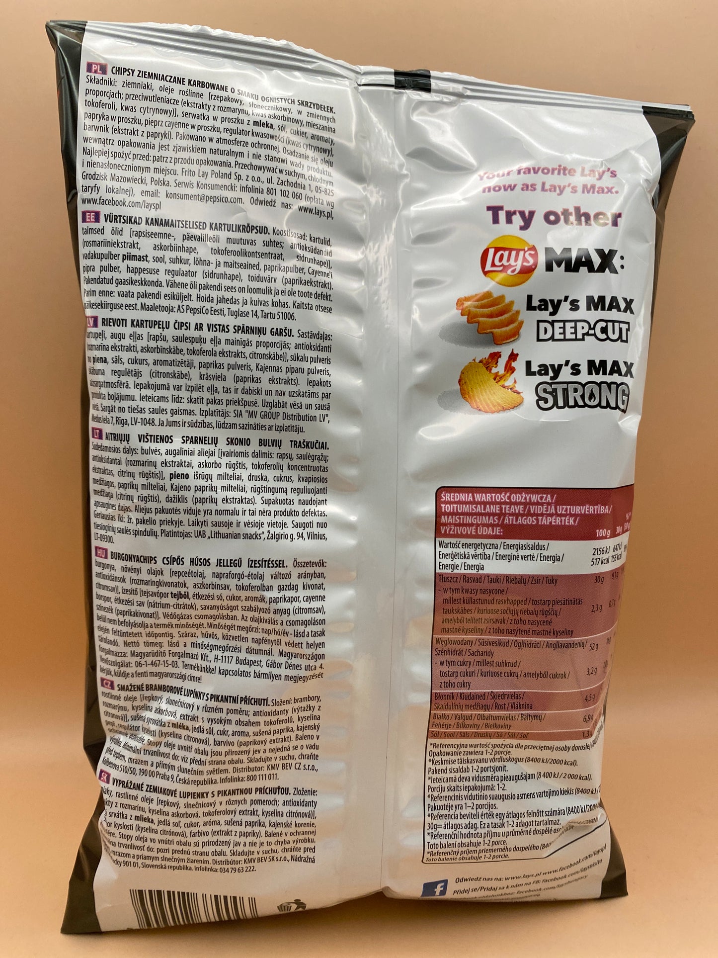 Lays Burgonyachips csípős húsos jellegű ízesítéssel 55g