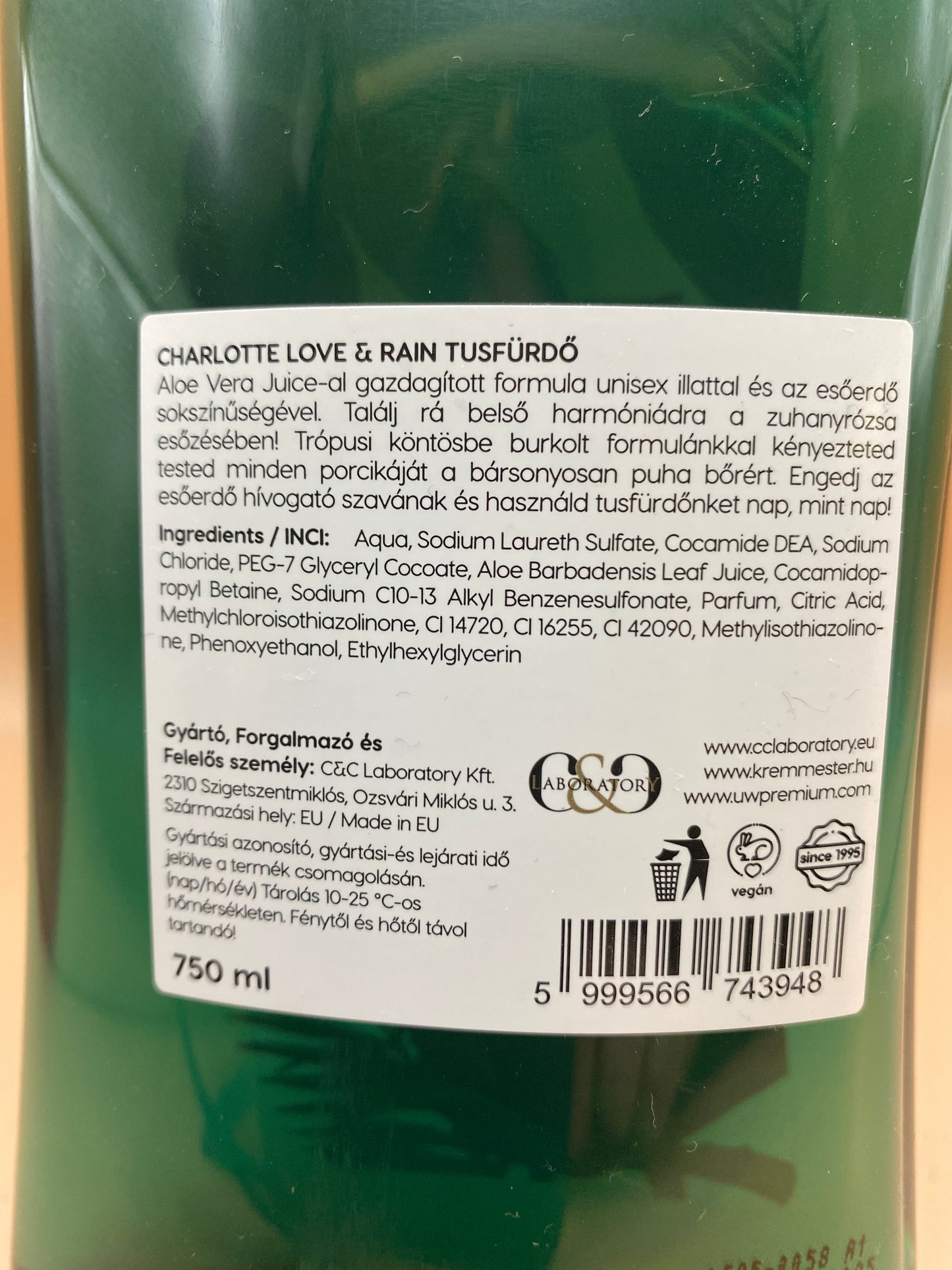 Charlotte Tusfürdő 750 ml Aloe Vera kivonattal