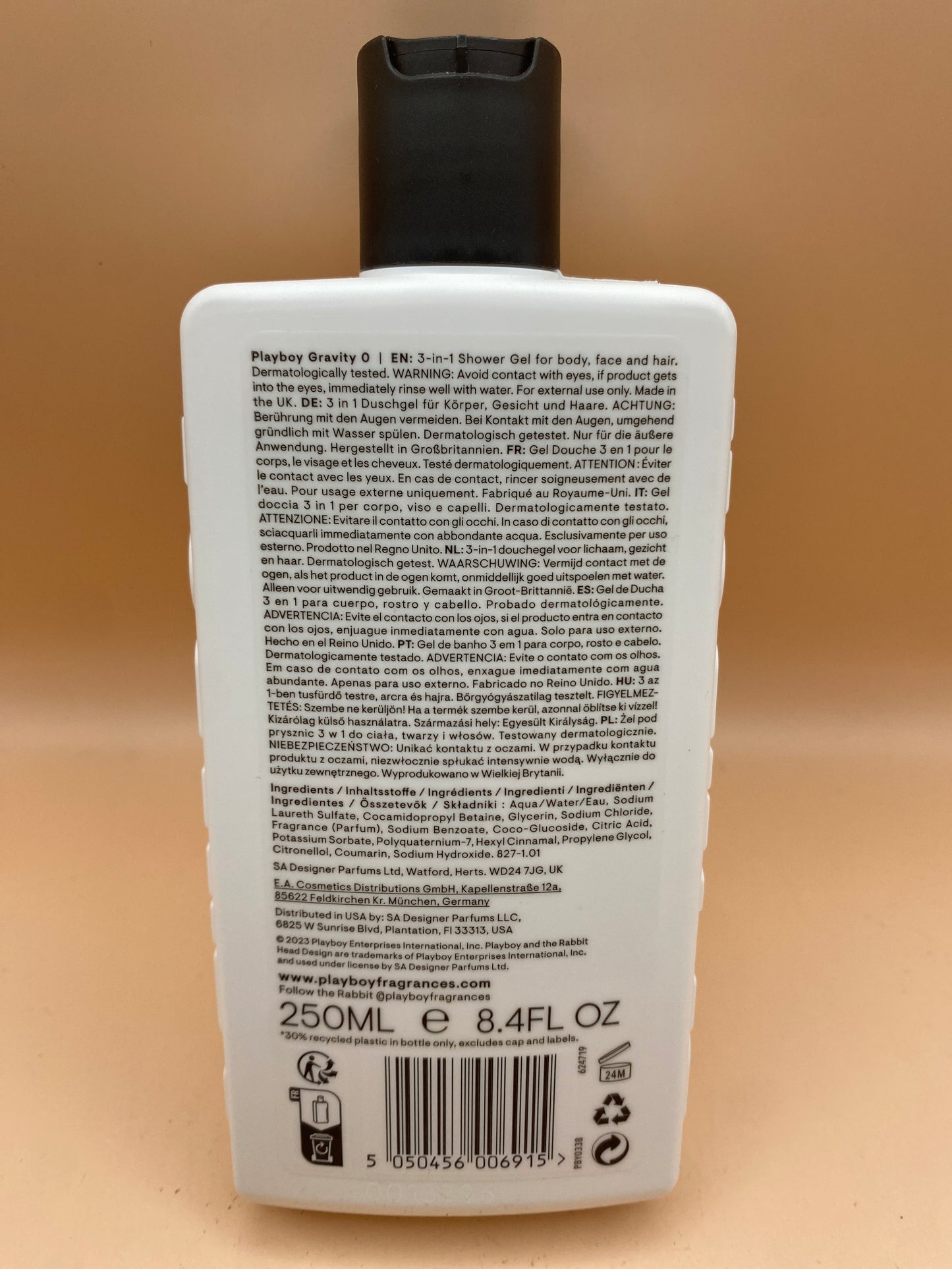 Playboy Graviti 3 az 1-ben Tusfürdő 250 ml