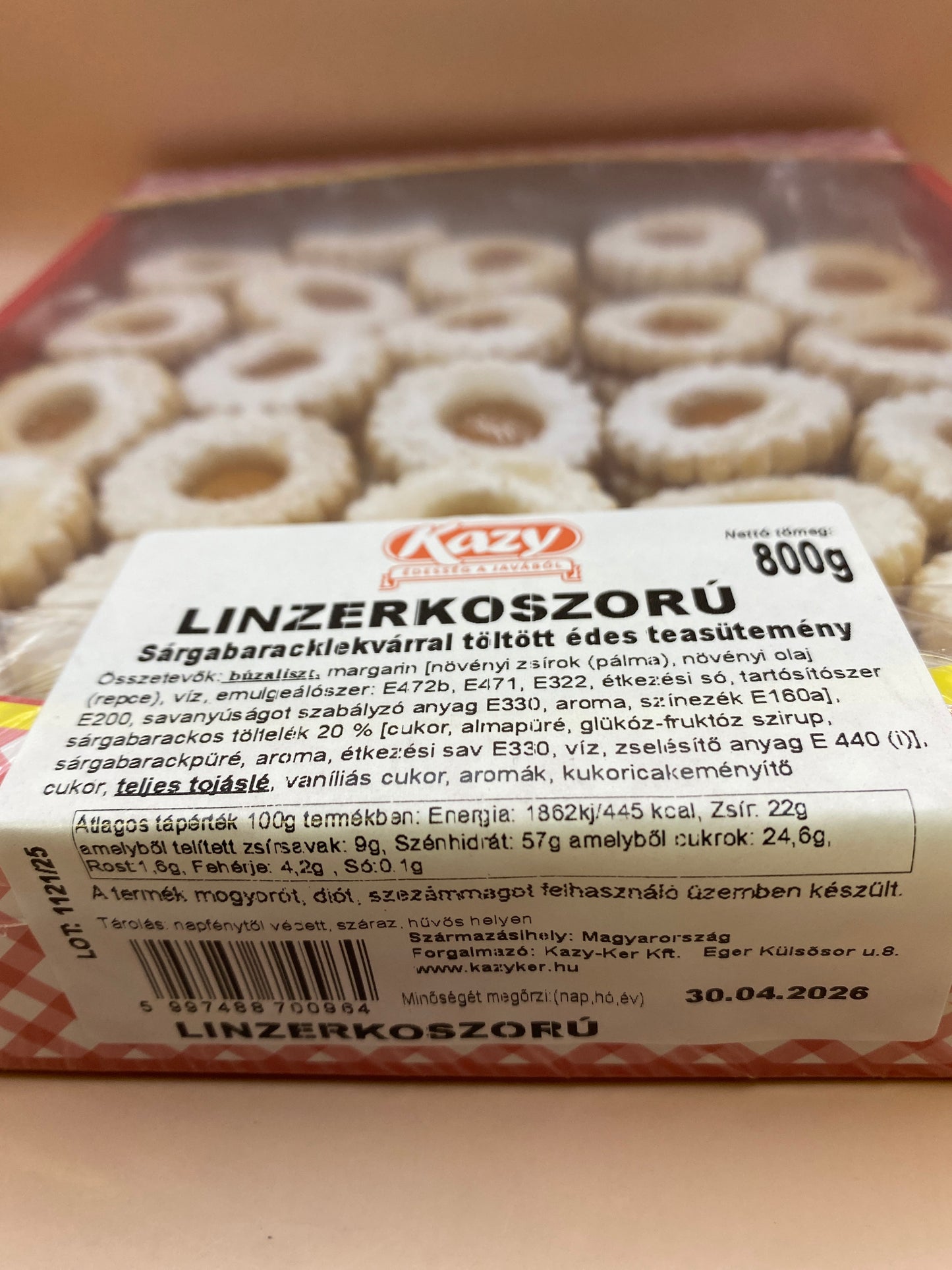 Kazy Linzerkoszorú 800g