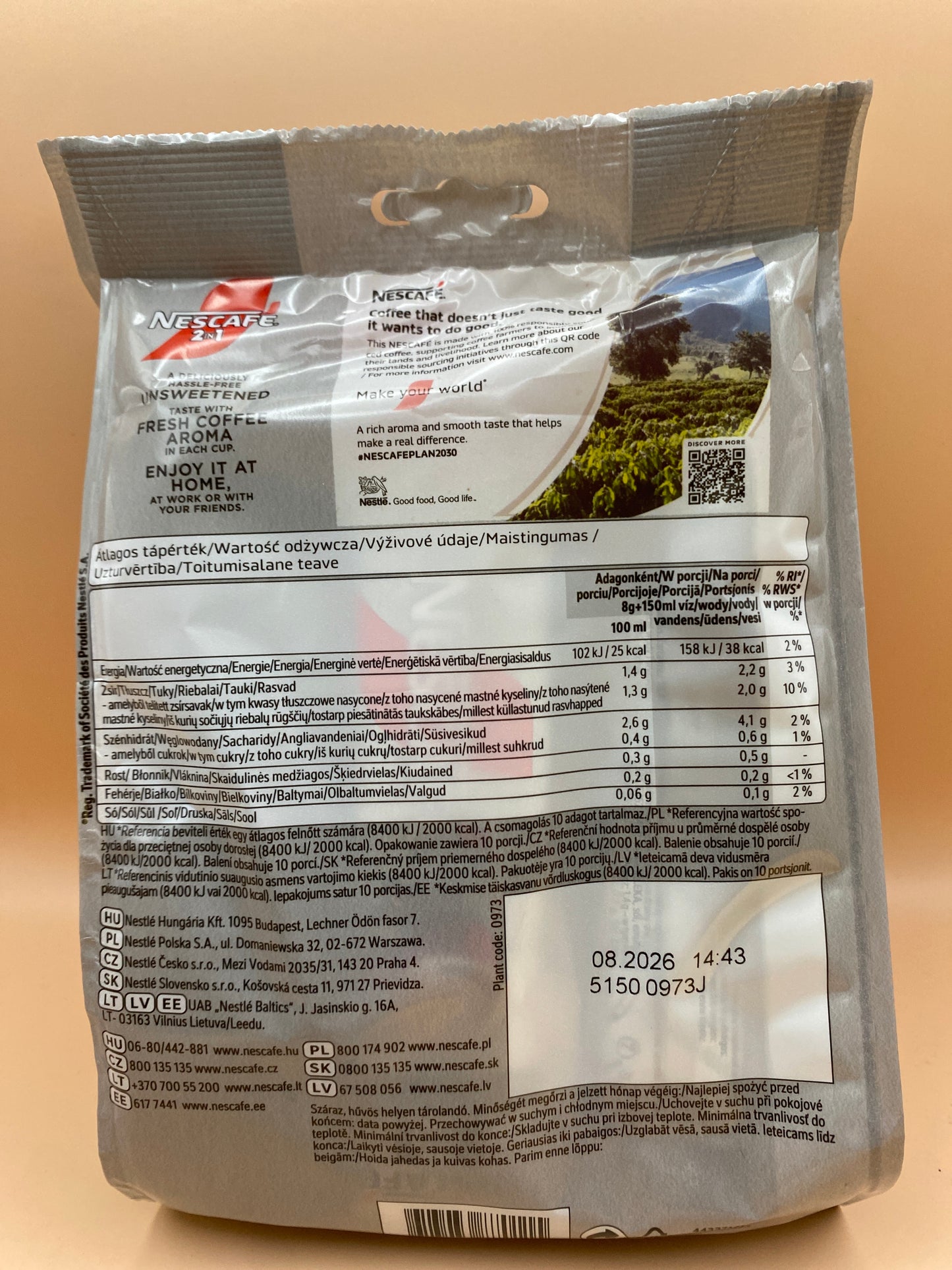 Nescafe 2in1 azonnal oldódó kávéspecialitás 80g