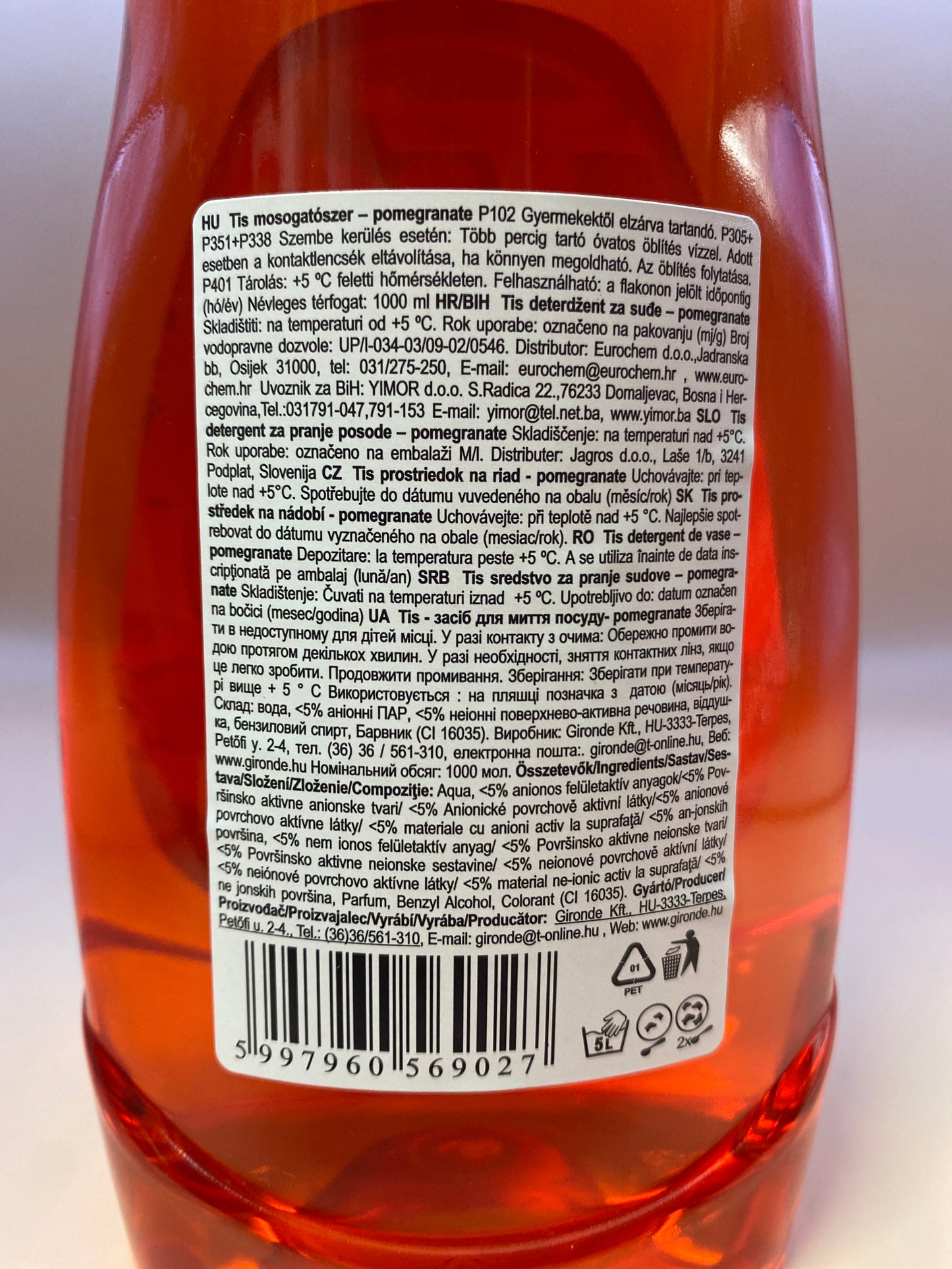 Tis mosogatószer gránátalma 1 liter