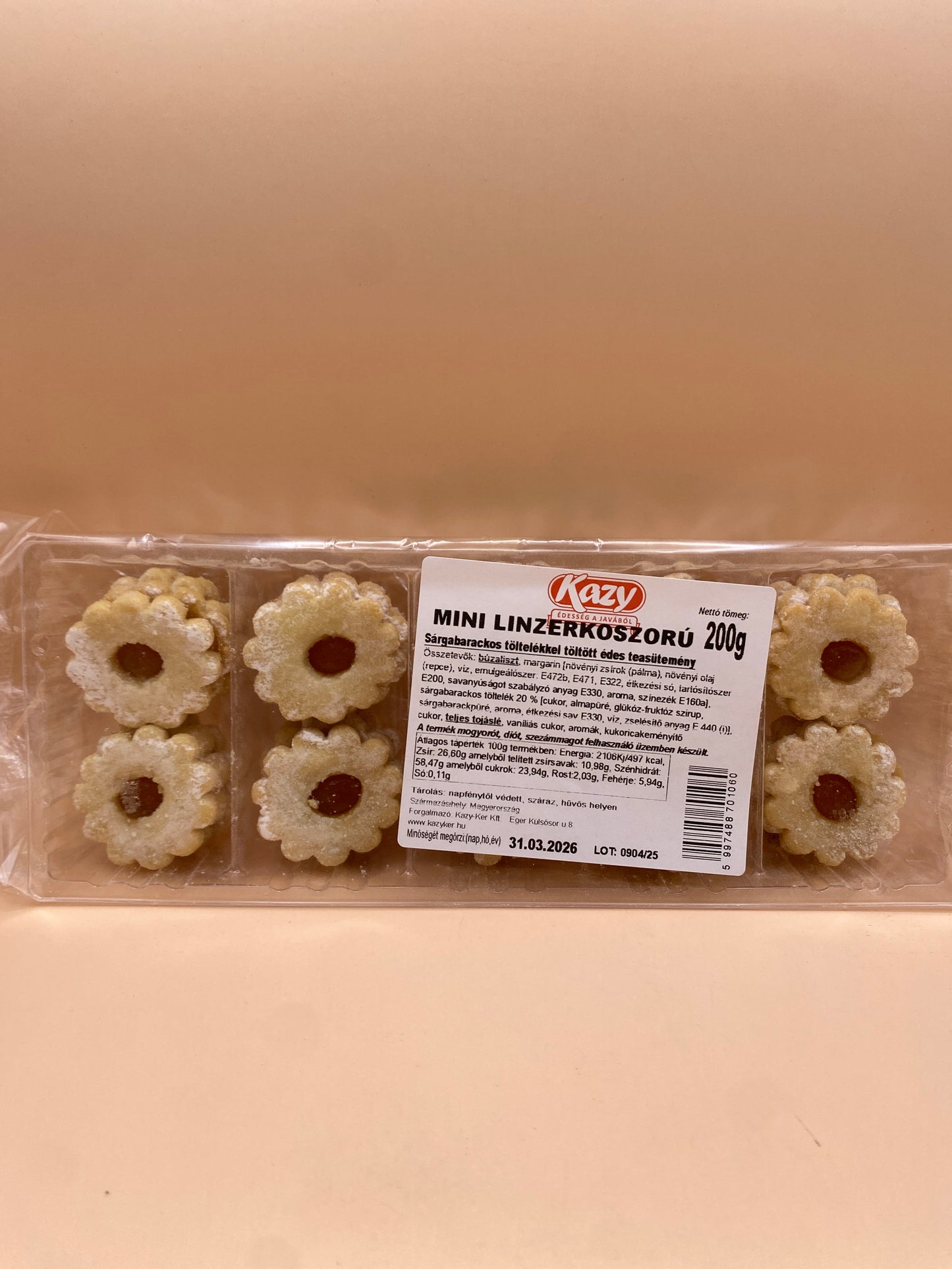 Kazy Mini linzerkoszorú 200g