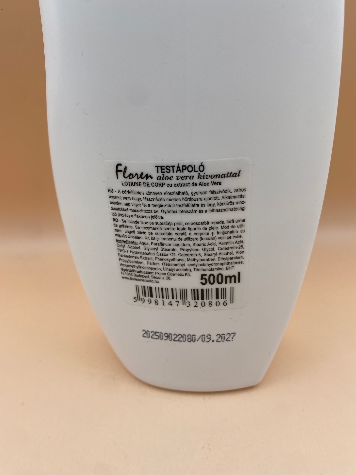Floren Testápoló Aloe Vera kivonattal 500 ml