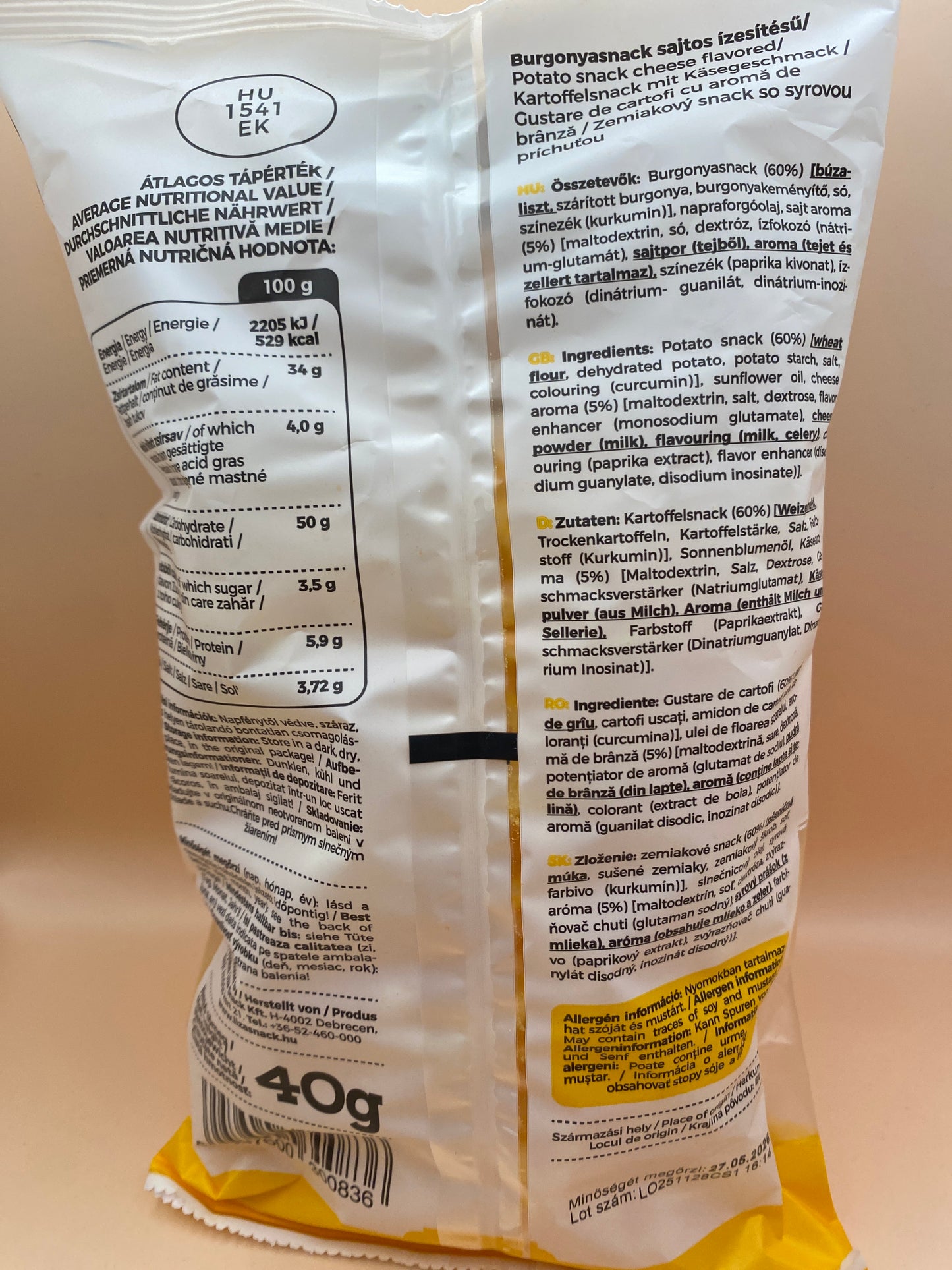 Lisa snack Szekérkerék sajtos ízesítésű 40g