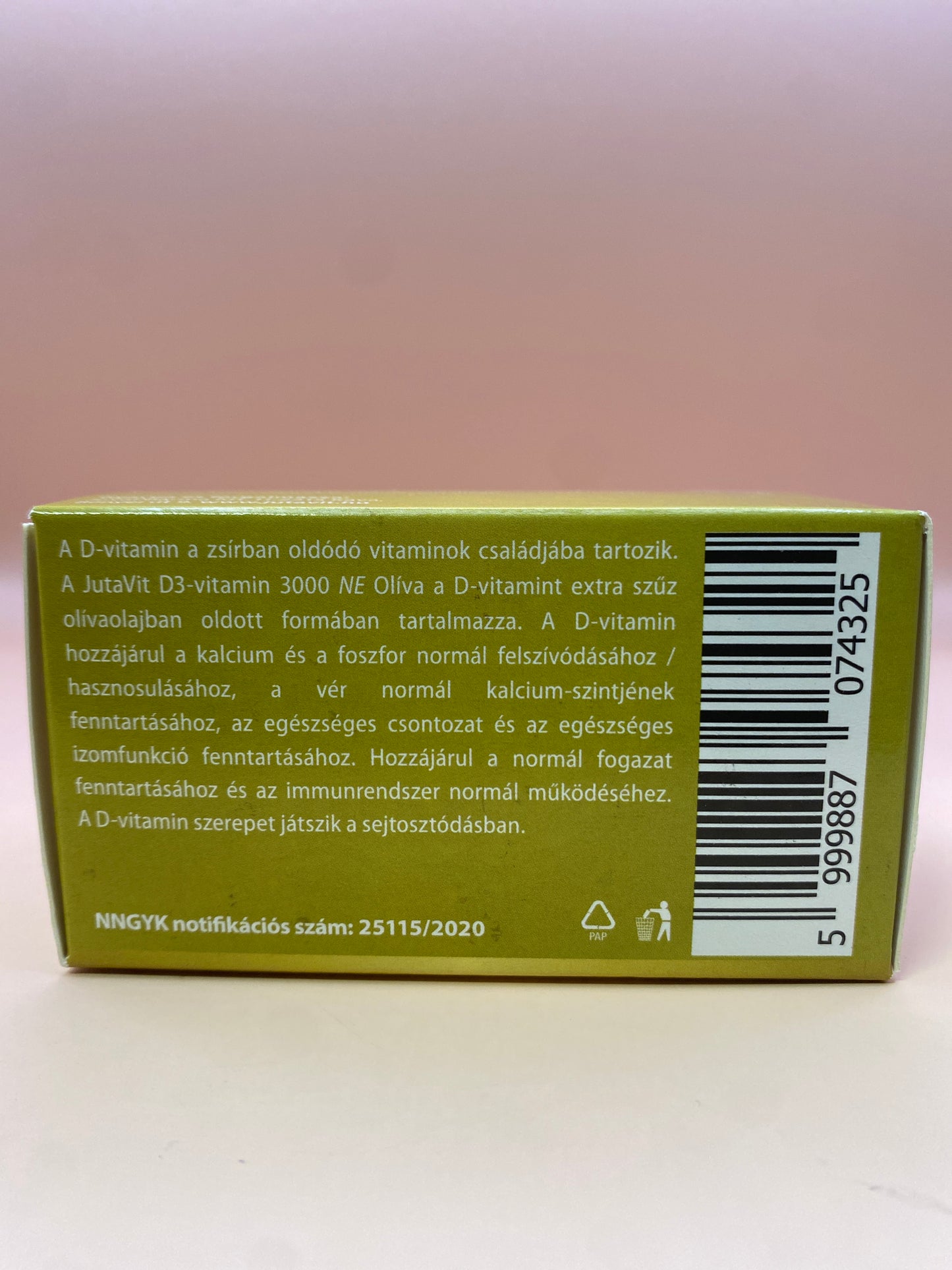 JutaVit D3-vitamin 3000 NE Olíva 100 darab