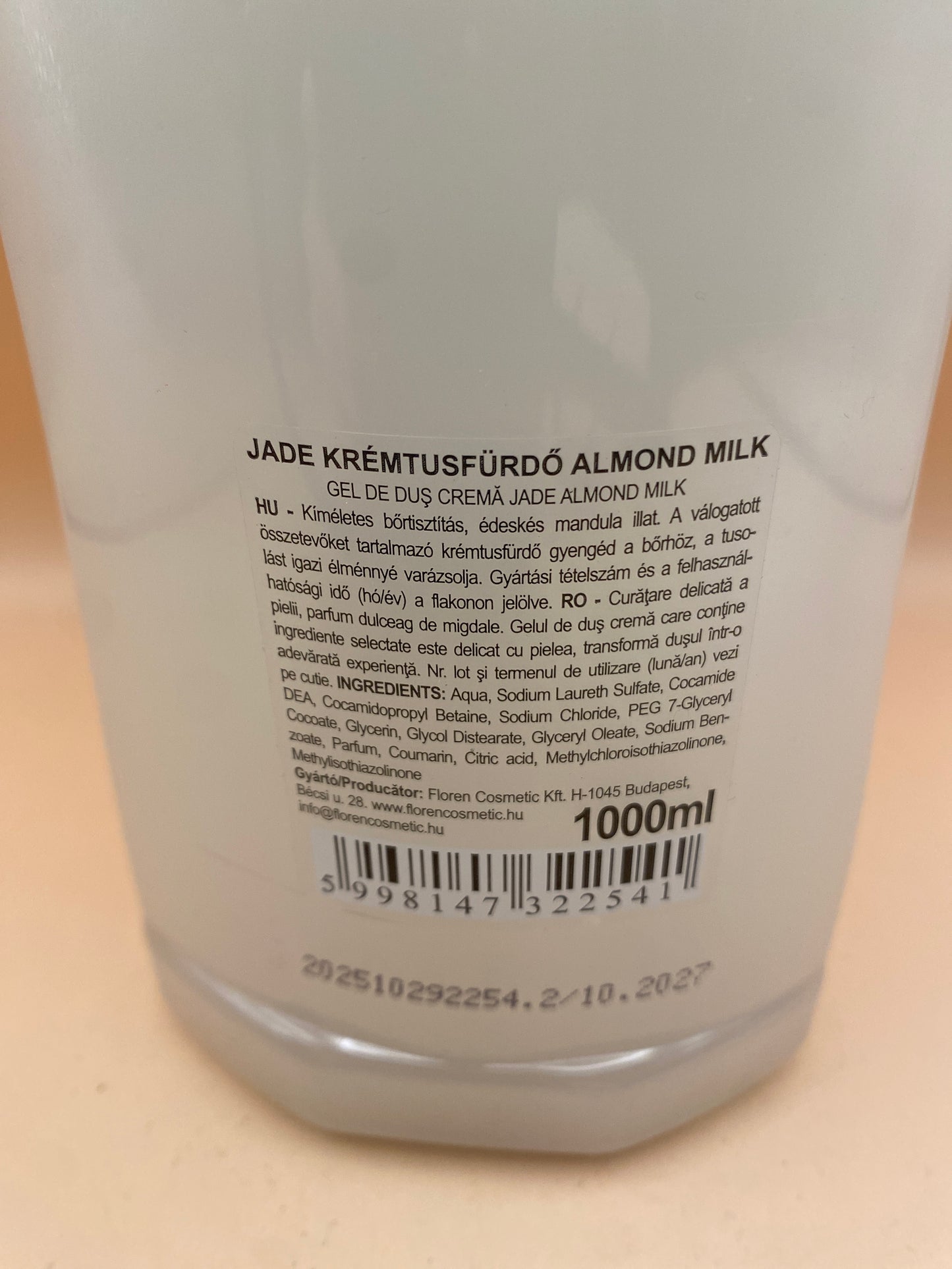 Jade Krémtusfürdő 1 liter Almond Milk illattal