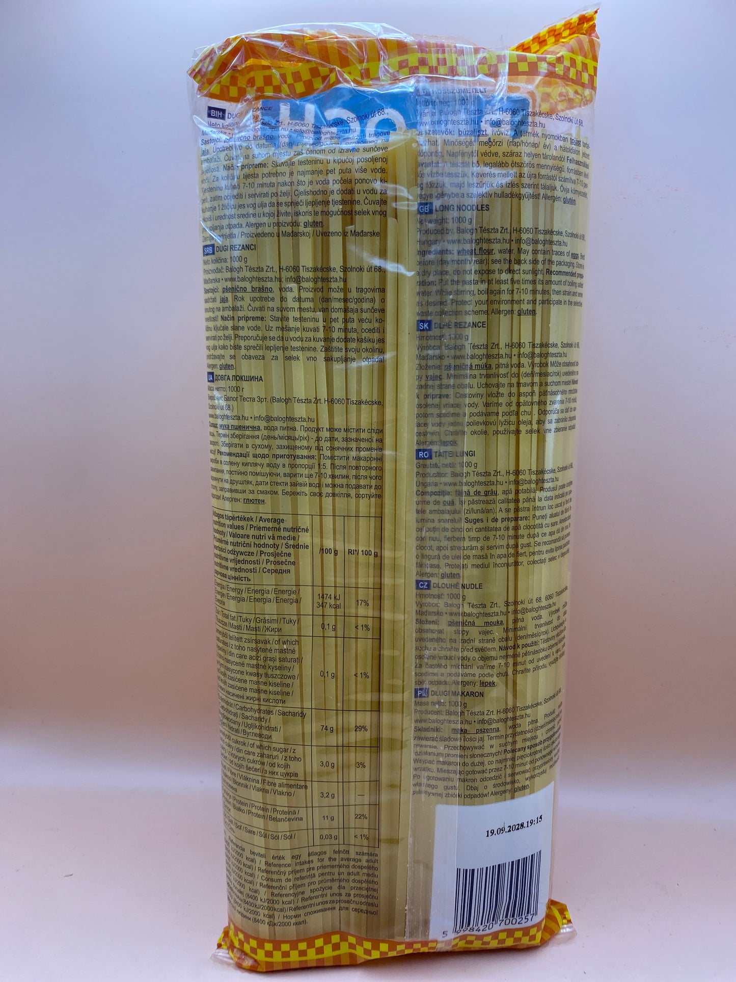 Balogh családi száraztészta 1kg Hosszúmetélt