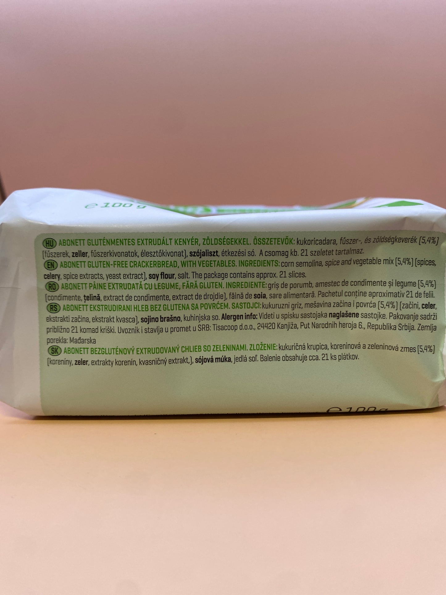 Abonett extrudált kenyér 100g Zöldségekkel