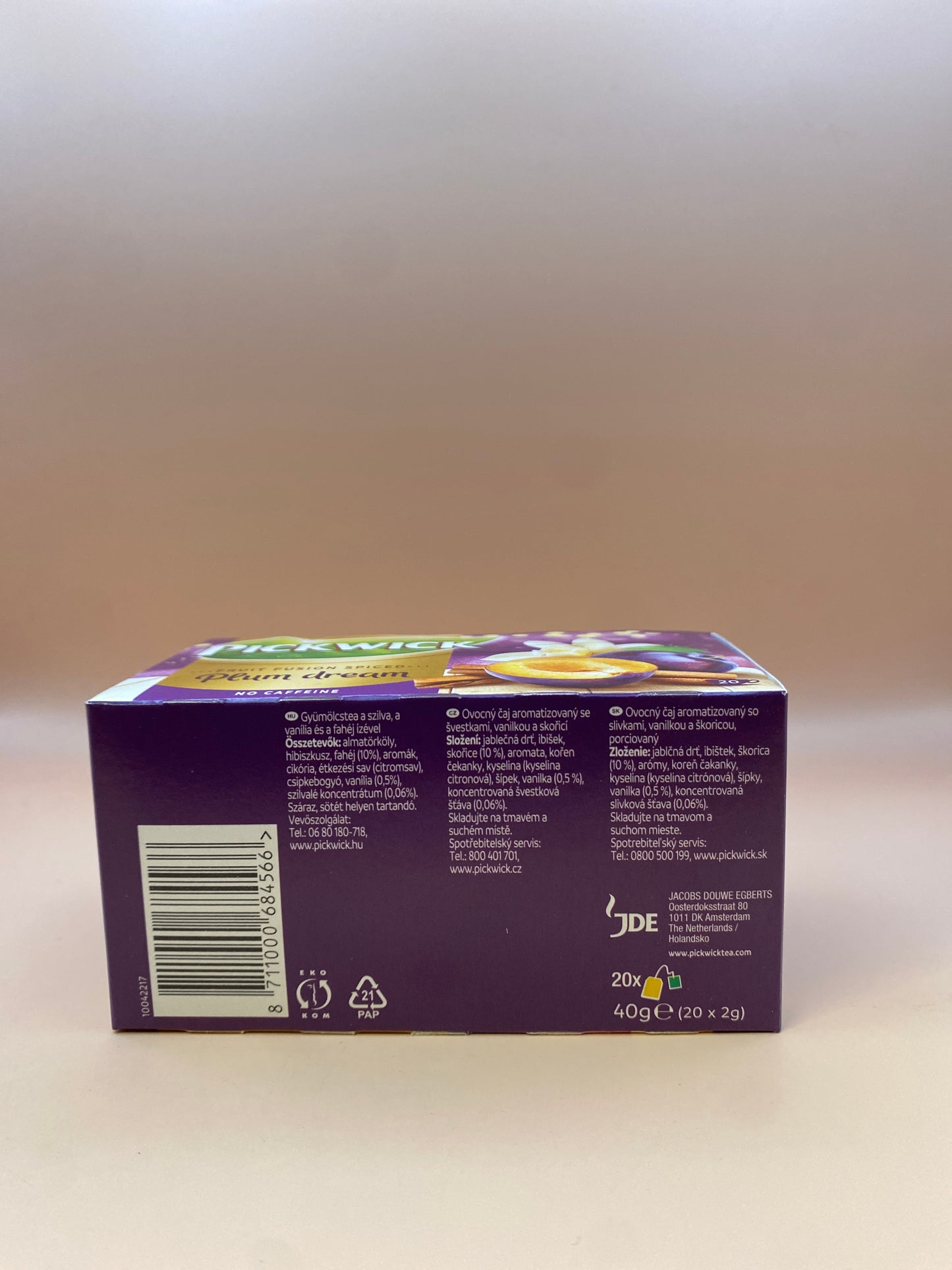 Pickwick filteres gyümölcstea szilva, vanília és fahéj ízű 40g (20x2g)