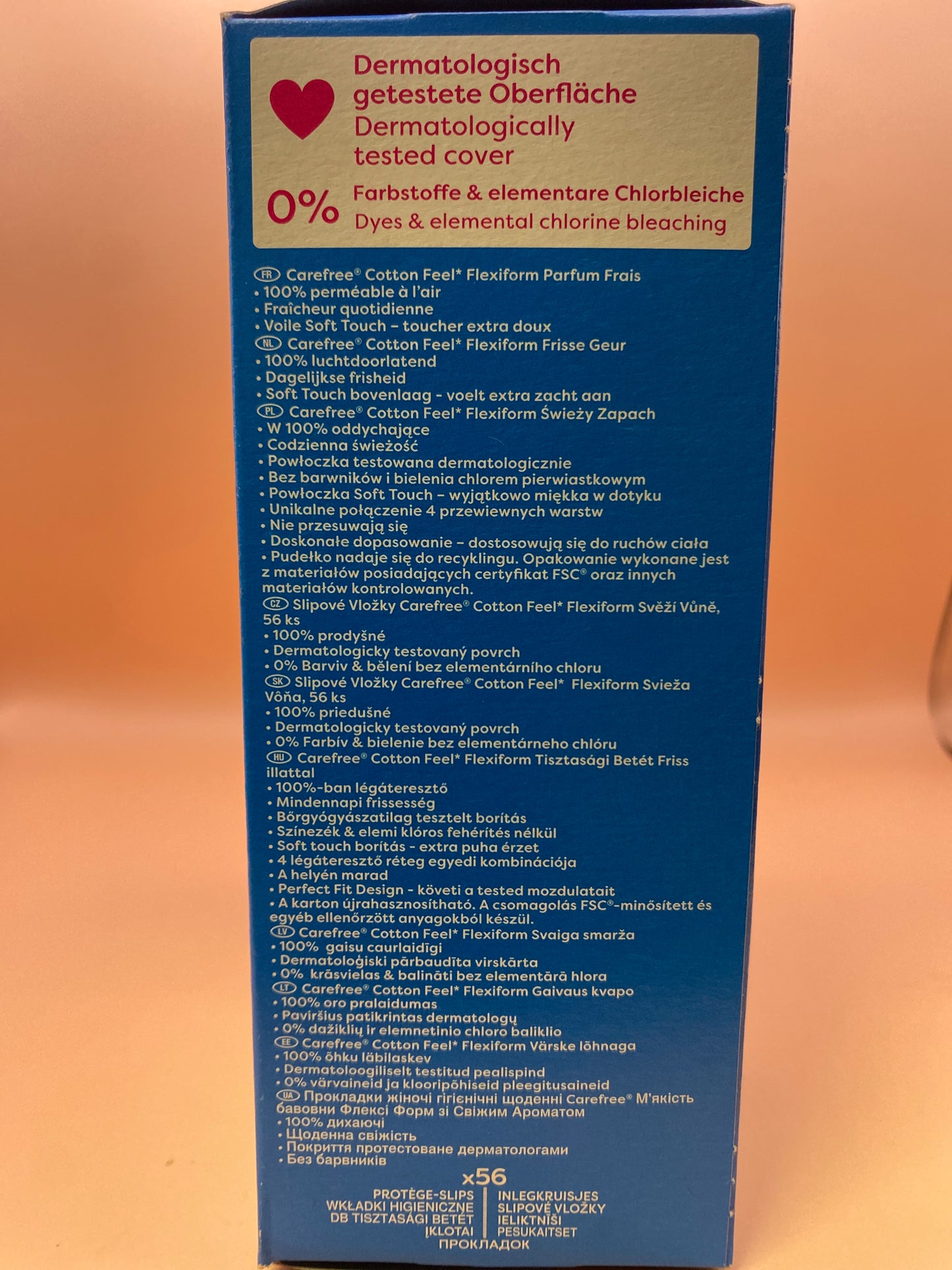 Carefree Tisztasági betét friss illattal 56 darab
