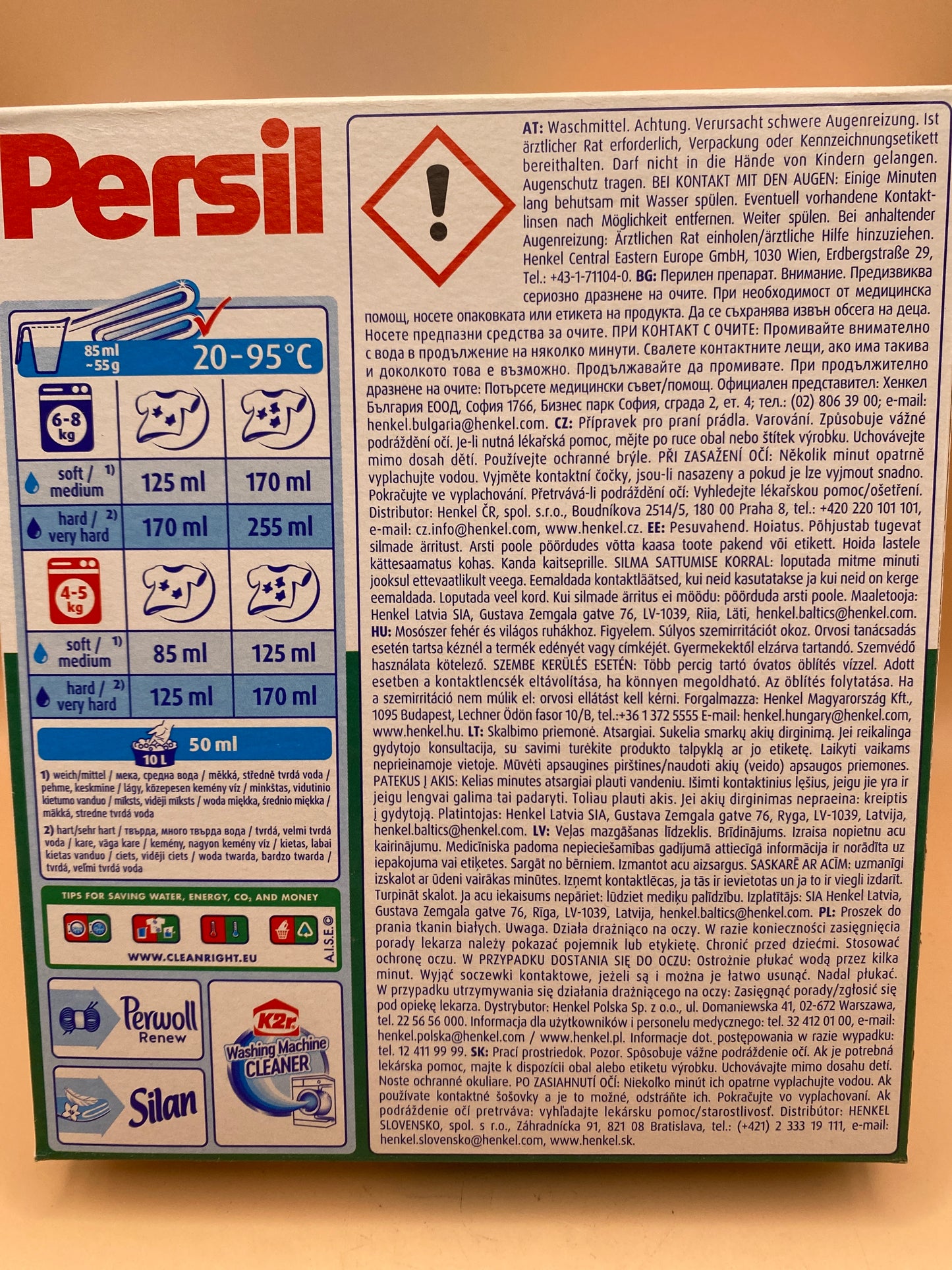 Persil mosópor fehér és világos ruhákhoz 220g