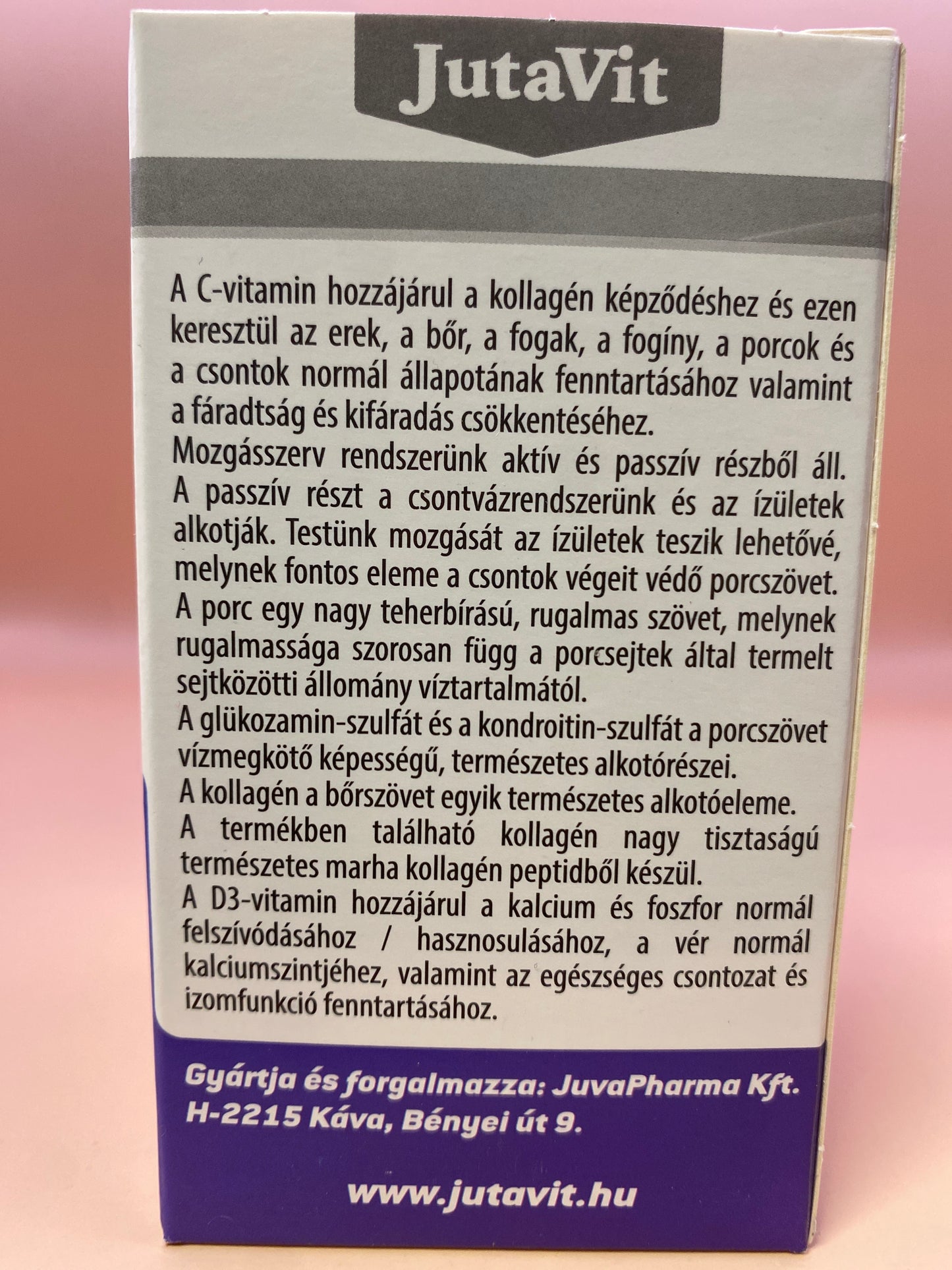 JutaVit Glükozamin Kondroitin Kollagén MSM D+C-vitamin 120 darab filmtabletta