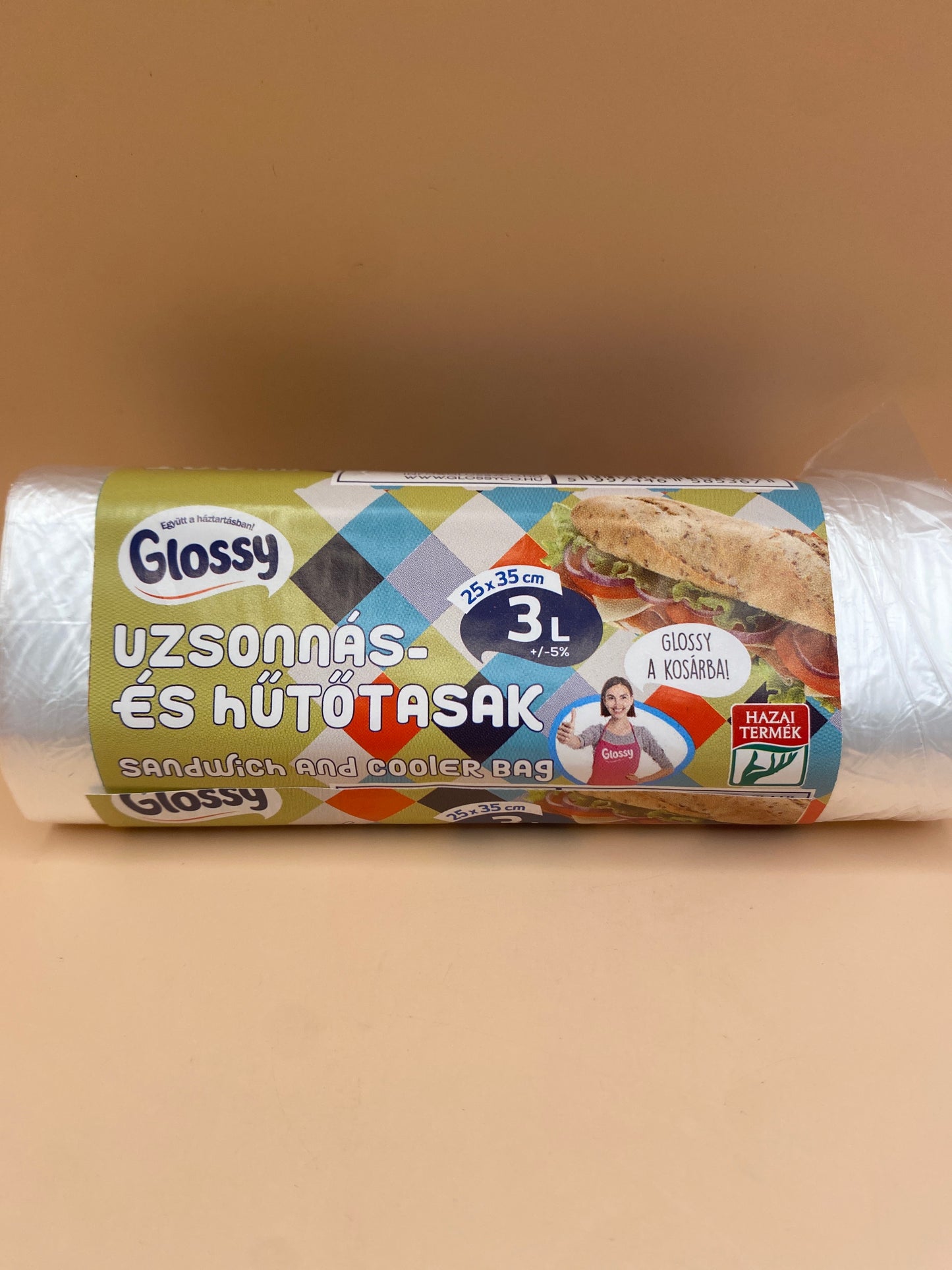 Glossy Uzsonnás és hűtőtasak 3 literes 100 darab