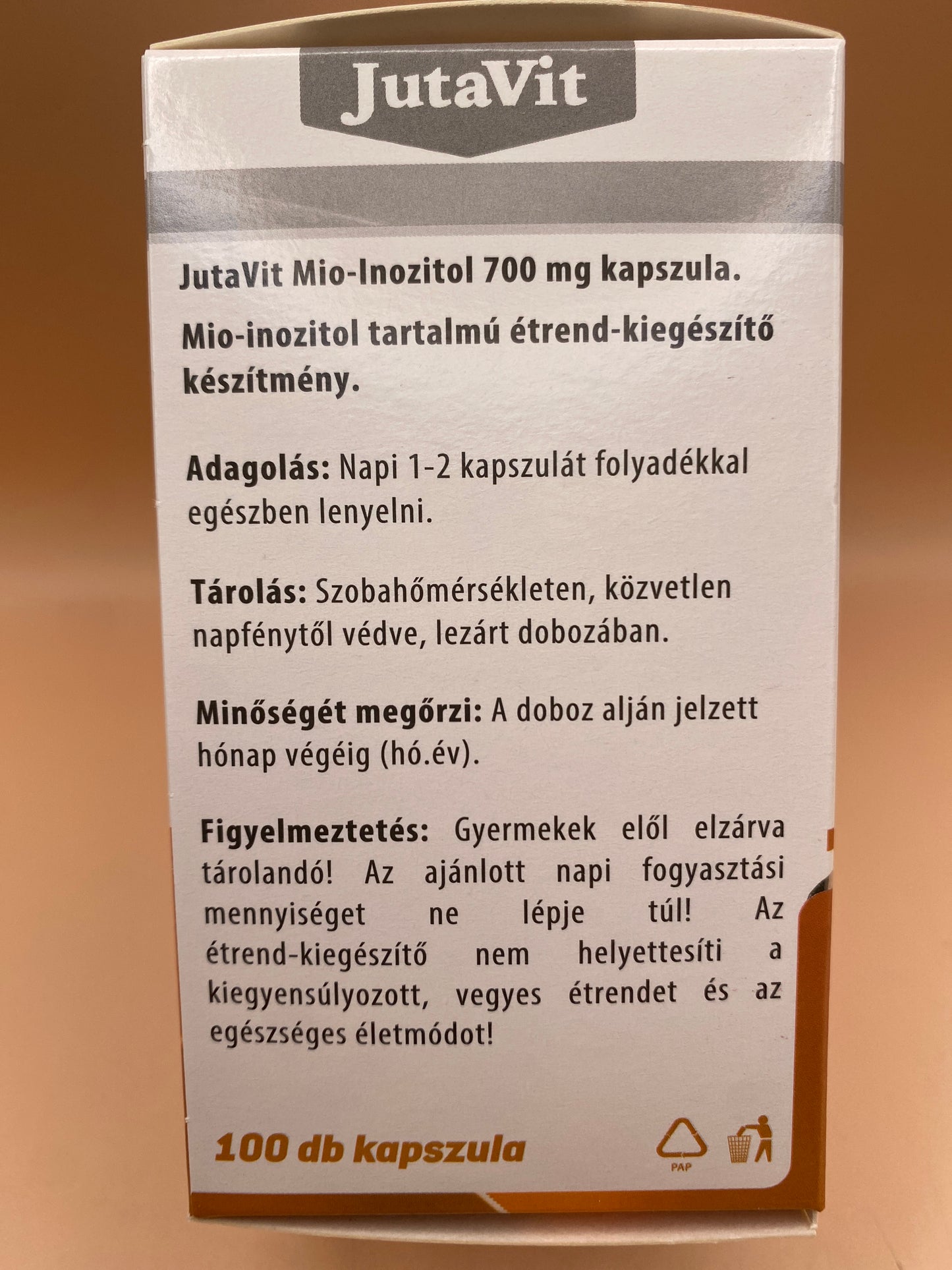 JutaVit Mio-inozitol 700mg kapszula 100 darab
