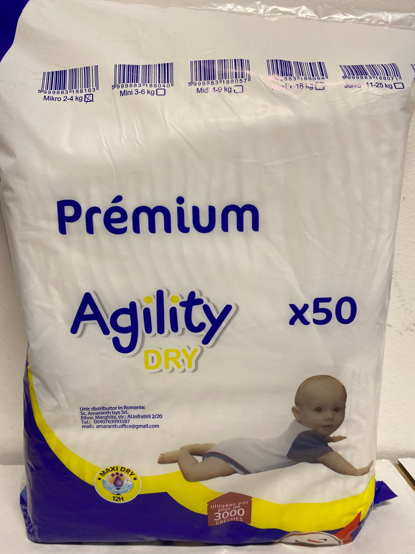 Agility Dry Prémium pelenka Mikro 2-4kg 50 darab