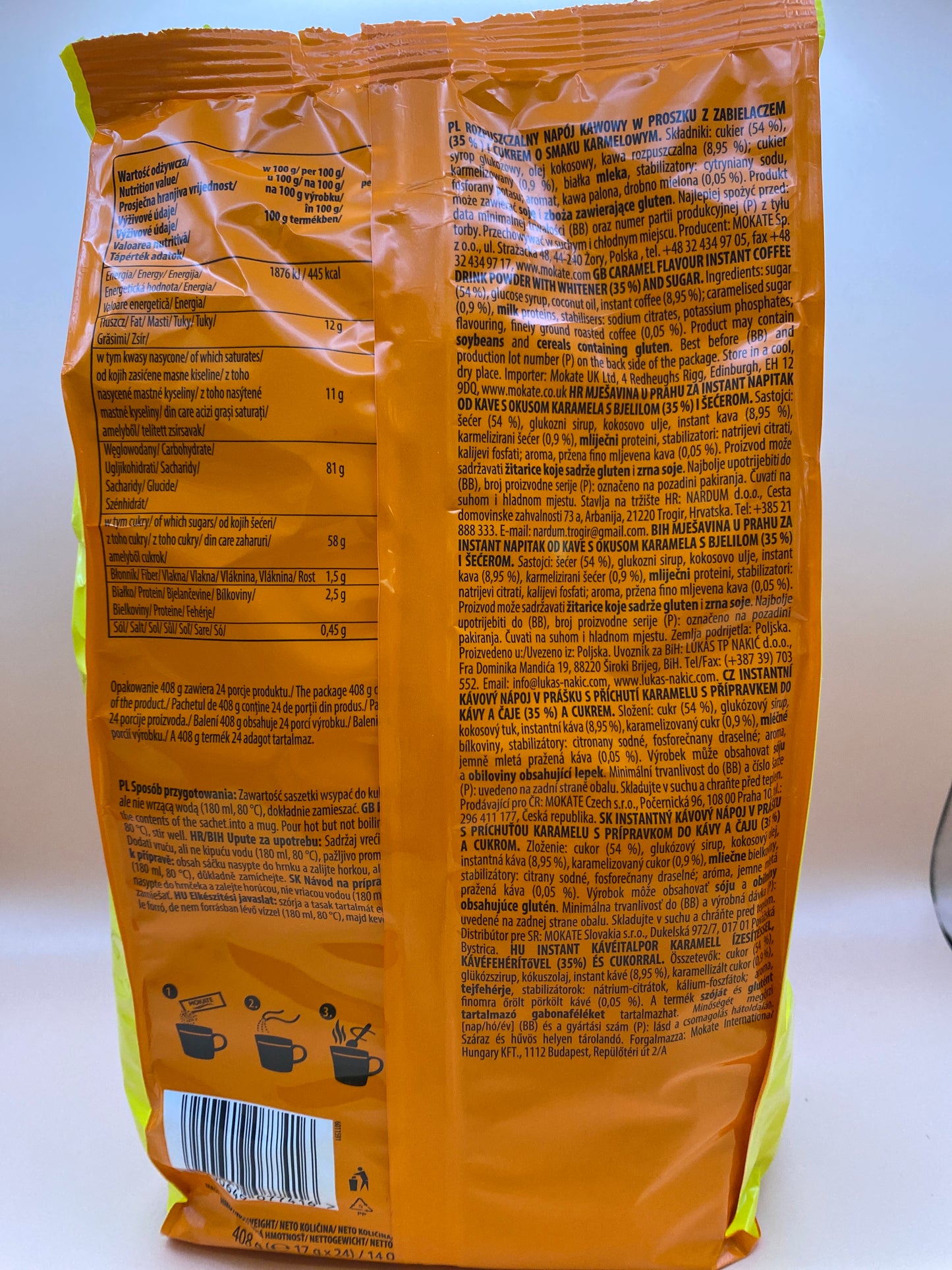 Mokate 3in1 caramel azonnal oldódó kávéspecialitás 408g