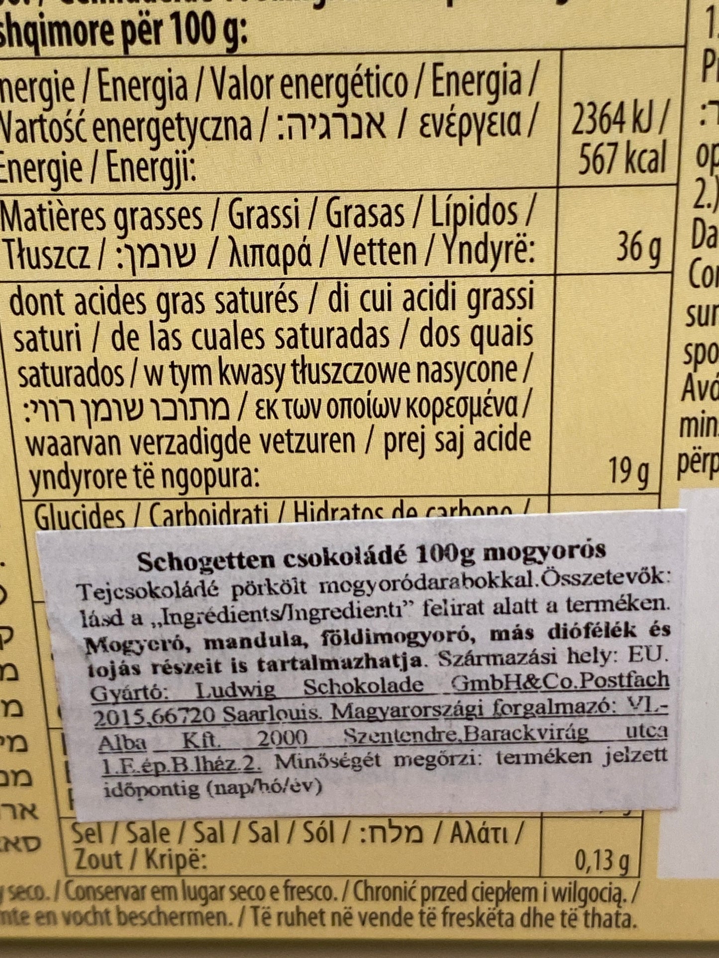 Schogetten Tejcsokoládé 100g Mogyorós