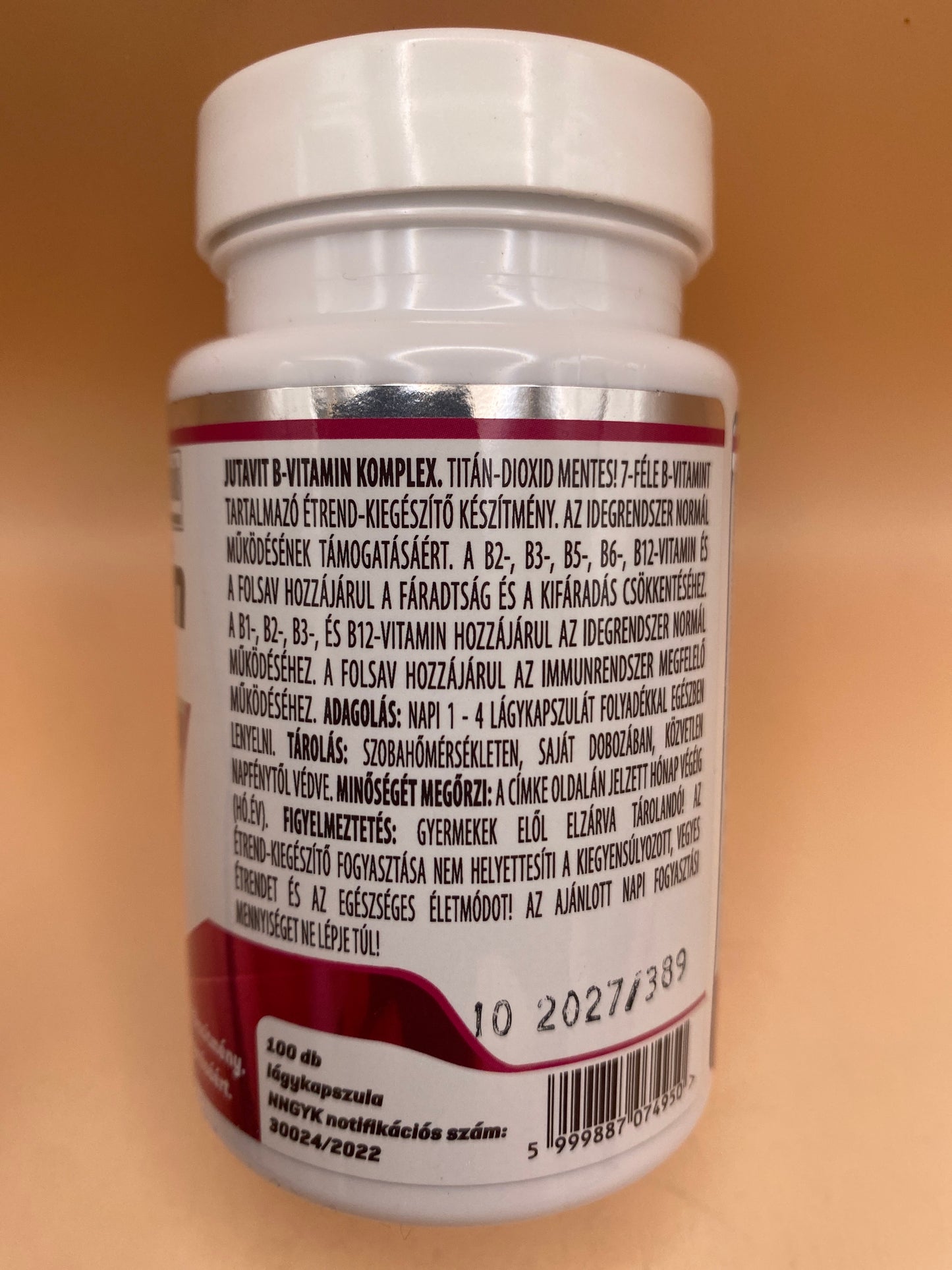 JutaVit B-vitamin Komplex 100 darab lágykapszula