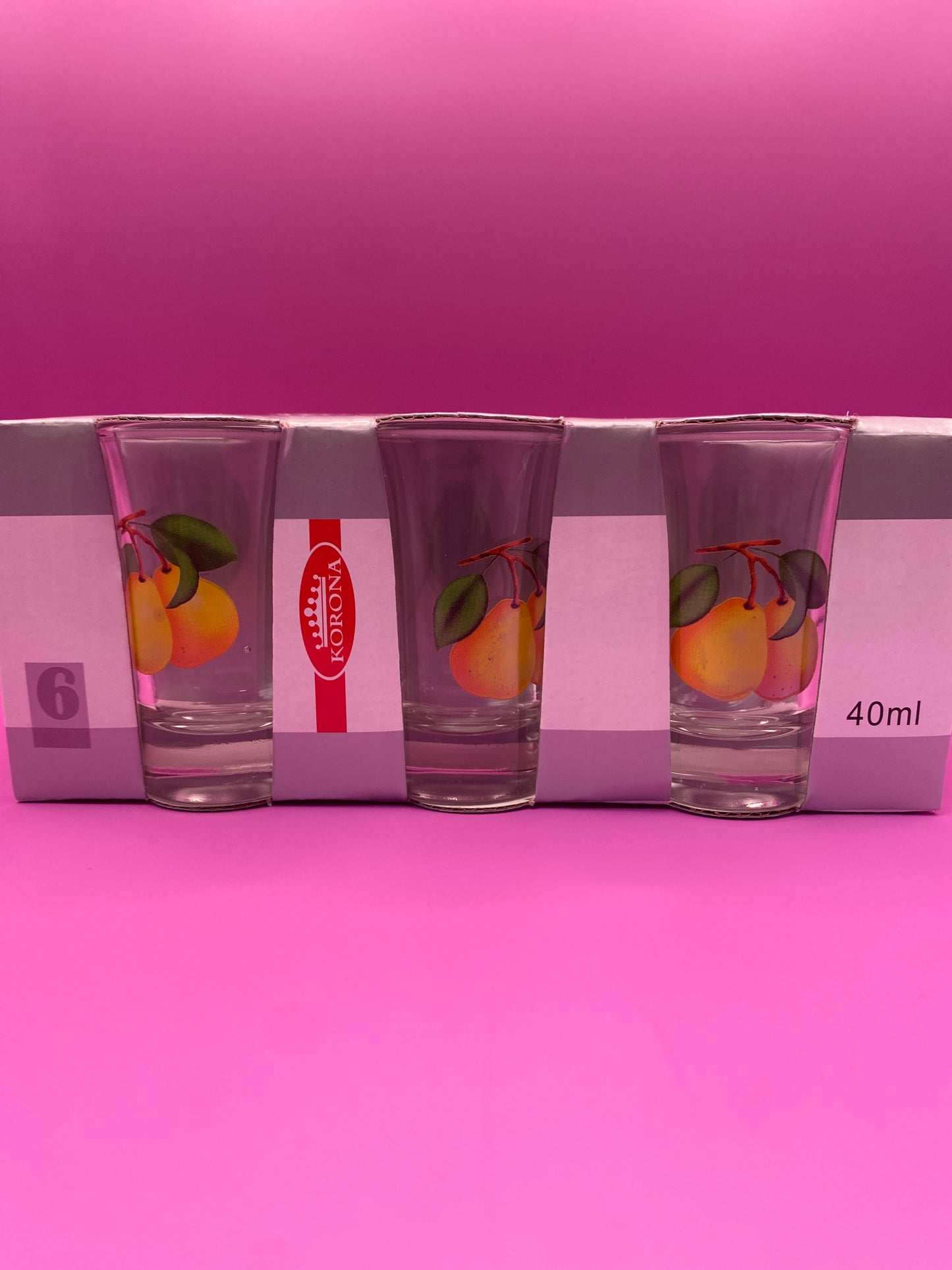 Üveg Pálinkás pohár 40ml-es 6 darab