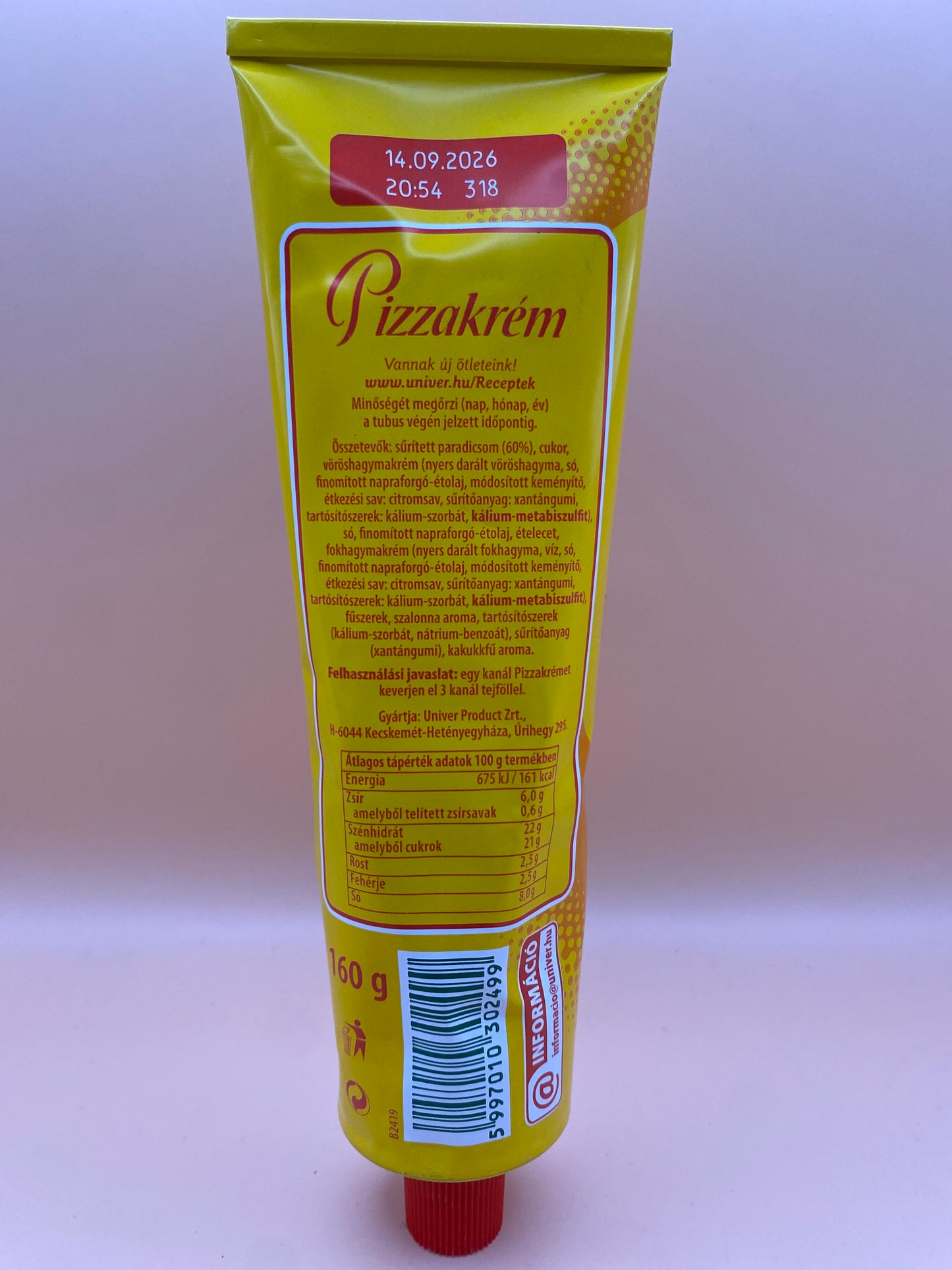 Univer pizzakrém 160g