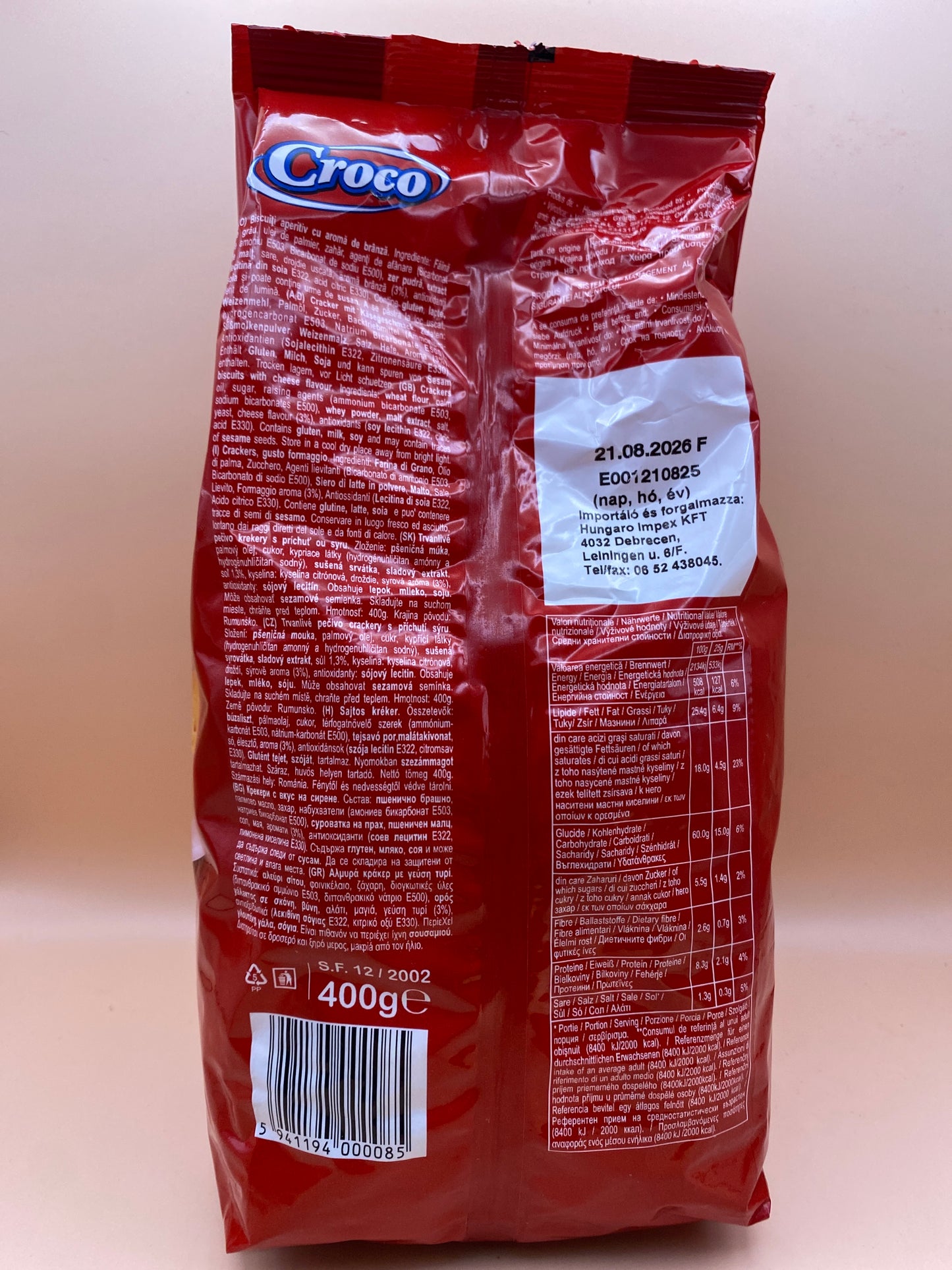 Croco sajtos kréker 400g