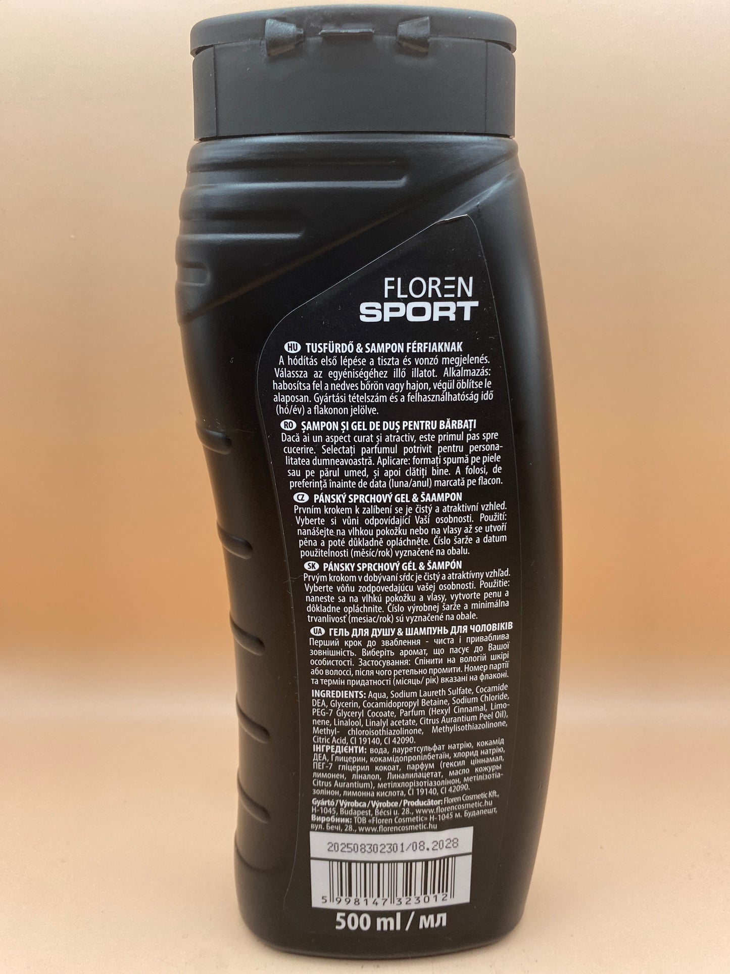 Floren Sport Tusfürdő és sampon férfiaknak 500 ml