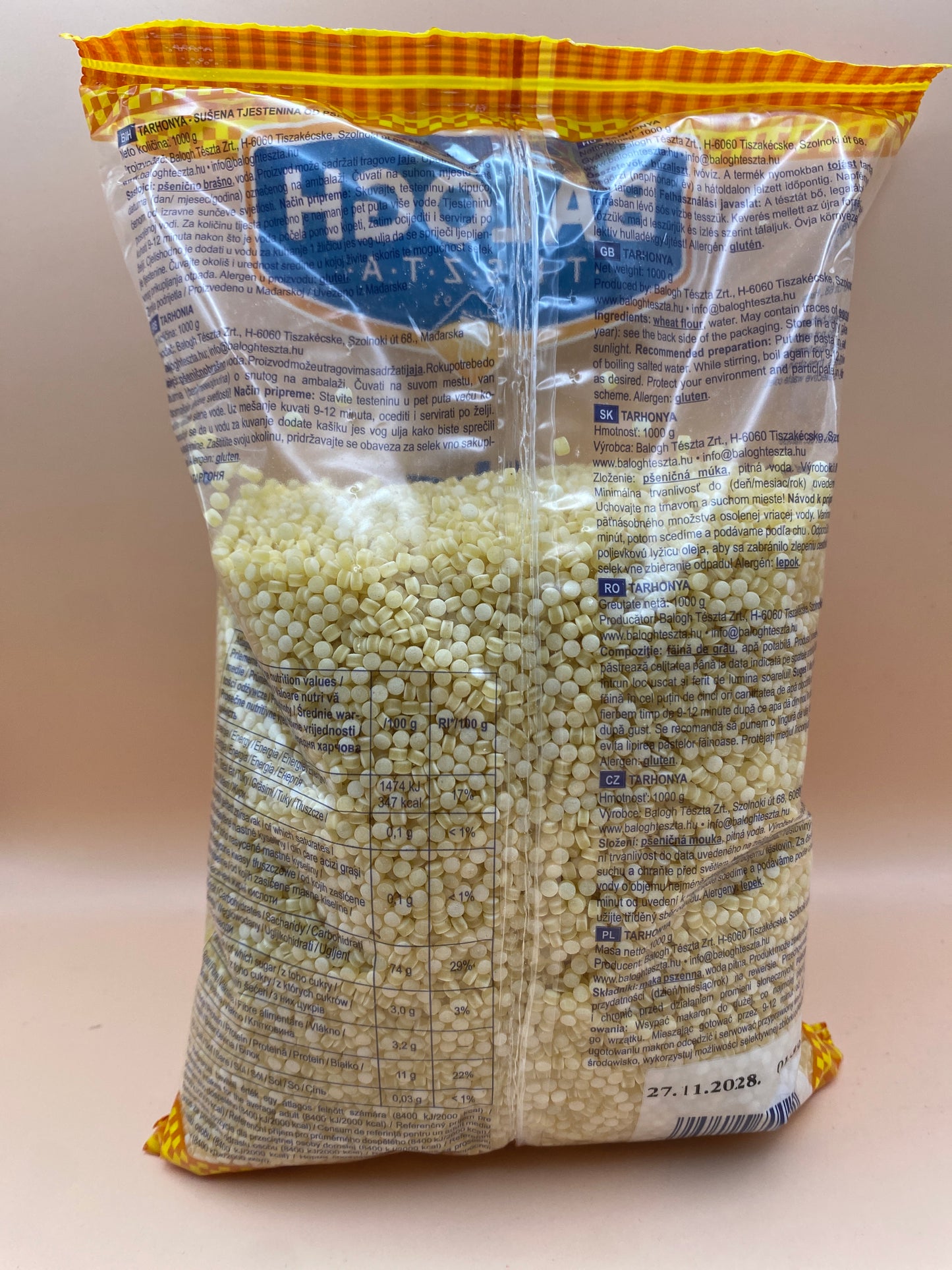 Balogh családi száraztészta 1 kg Tarhonya