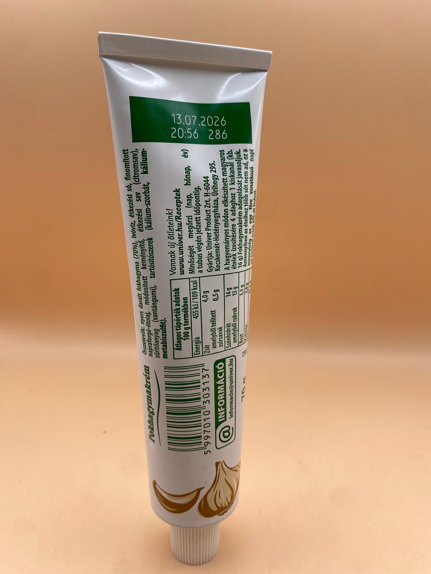 Univer Fokhagymakrém 70g