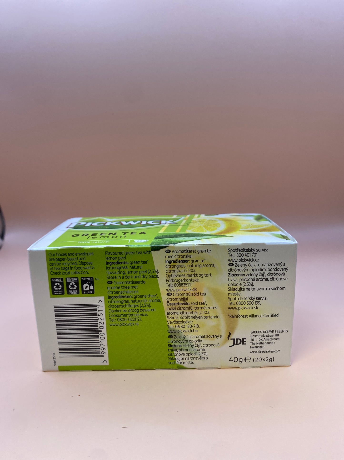 Pickwick filteres zöld tea citrom ízű 40g (20x2g)
