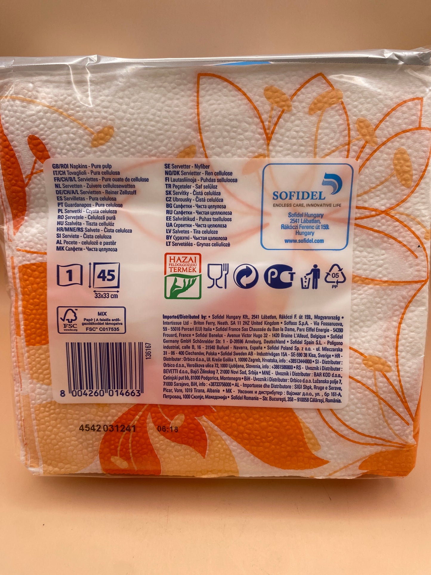 Regina Szalvéta 1 rétegű 45 darab