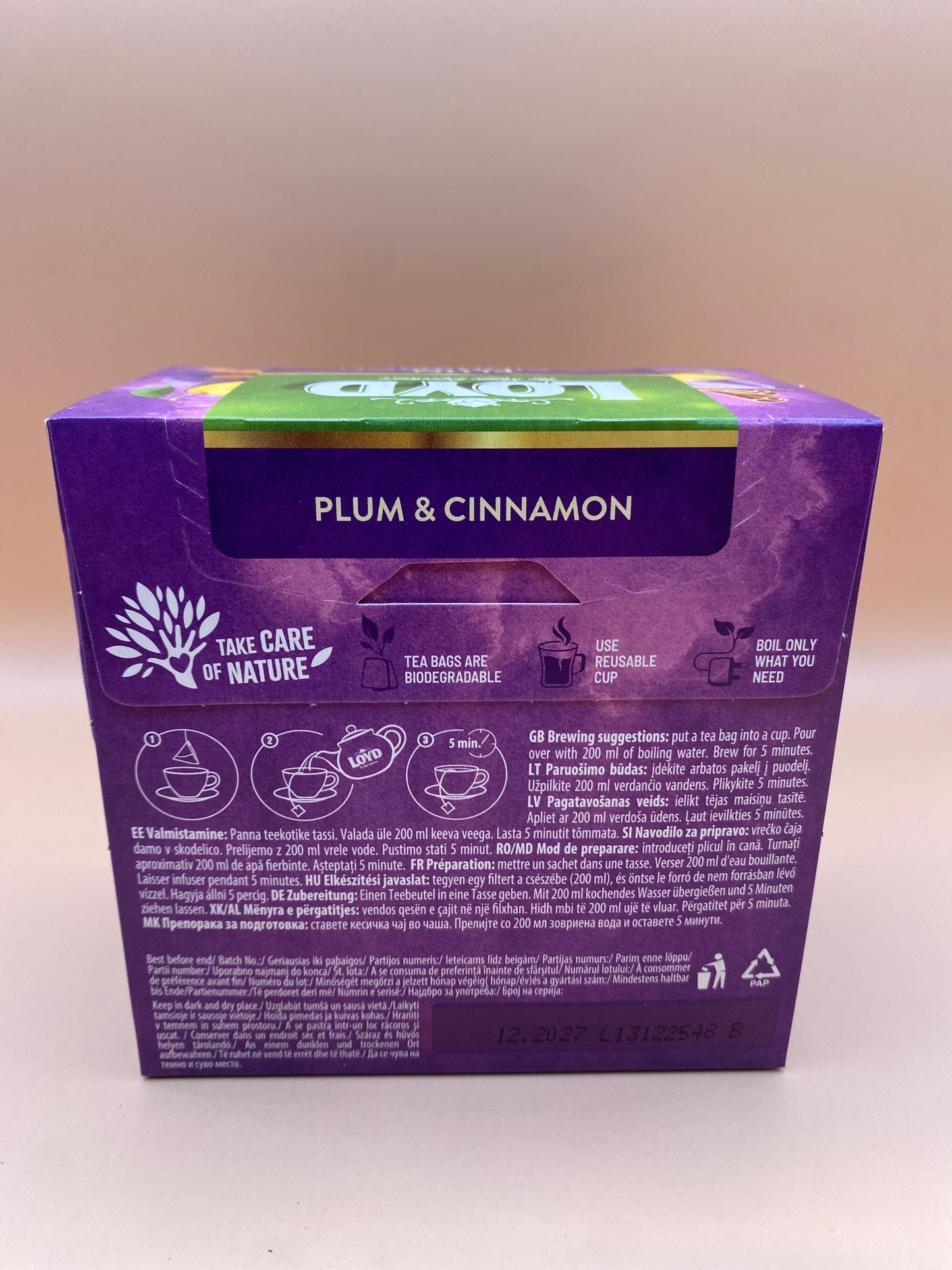 Loyd filteres gyümölcstea szilva és fahéj ízű 40g (20x2g)