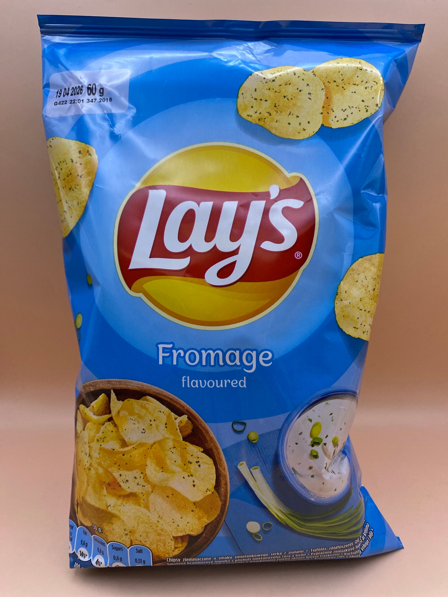 Lays Tejfölös-zöldfűszeres ízű burgonyachips 60g
