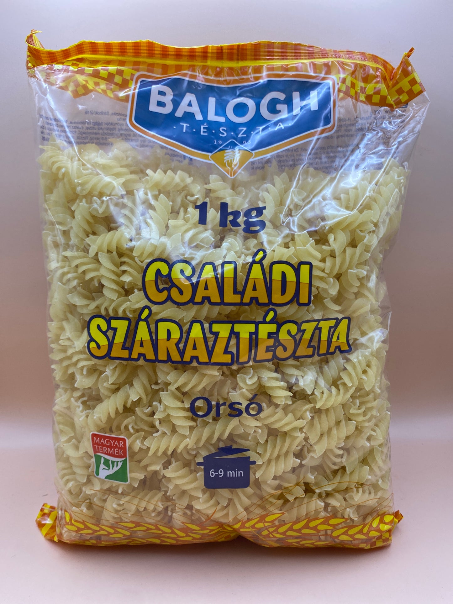 Balogh családi száraztészta 1 kg Orsó