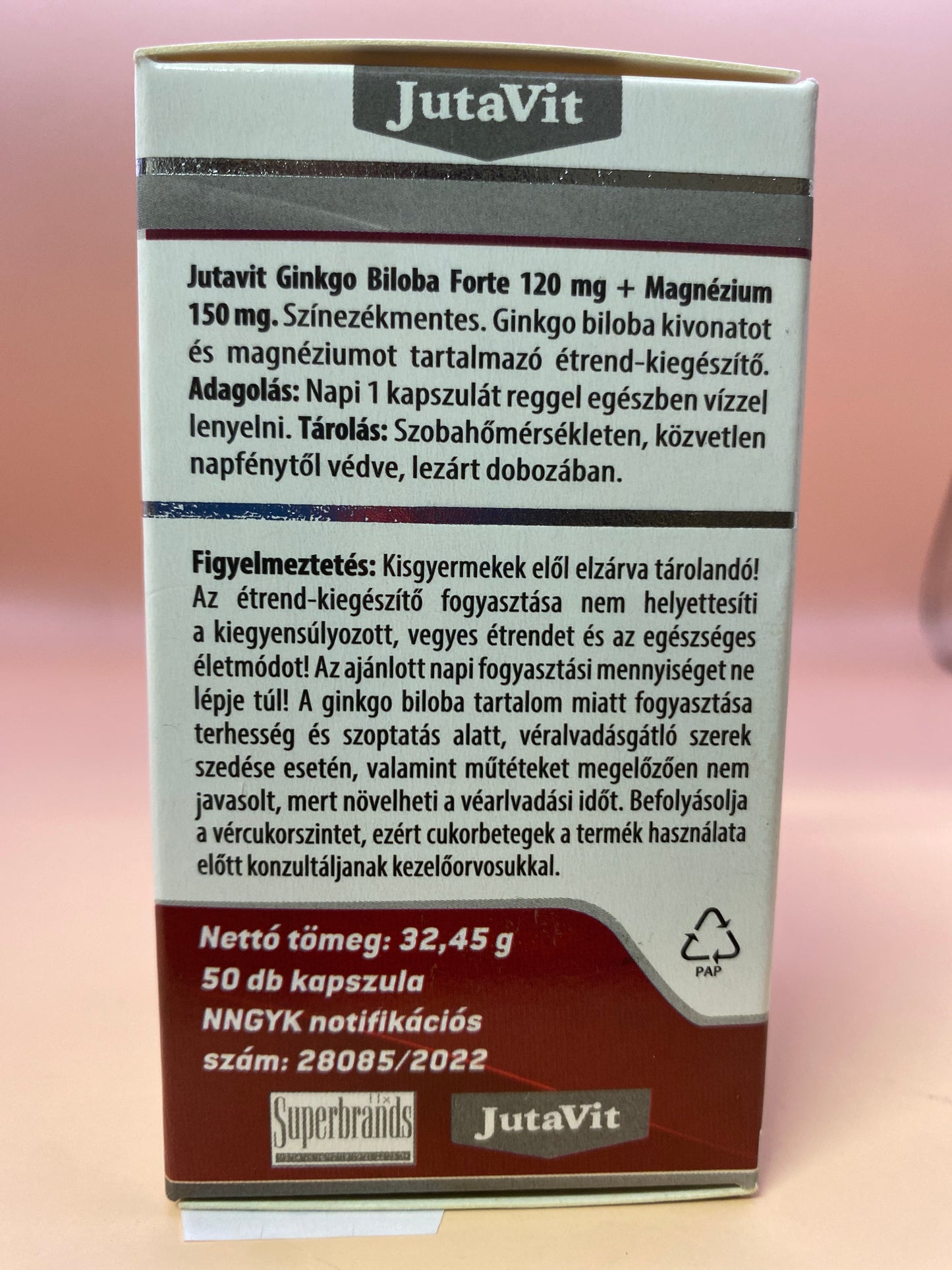 JutaVit Ginko Biloba forte 120mg  50 darab kapszula