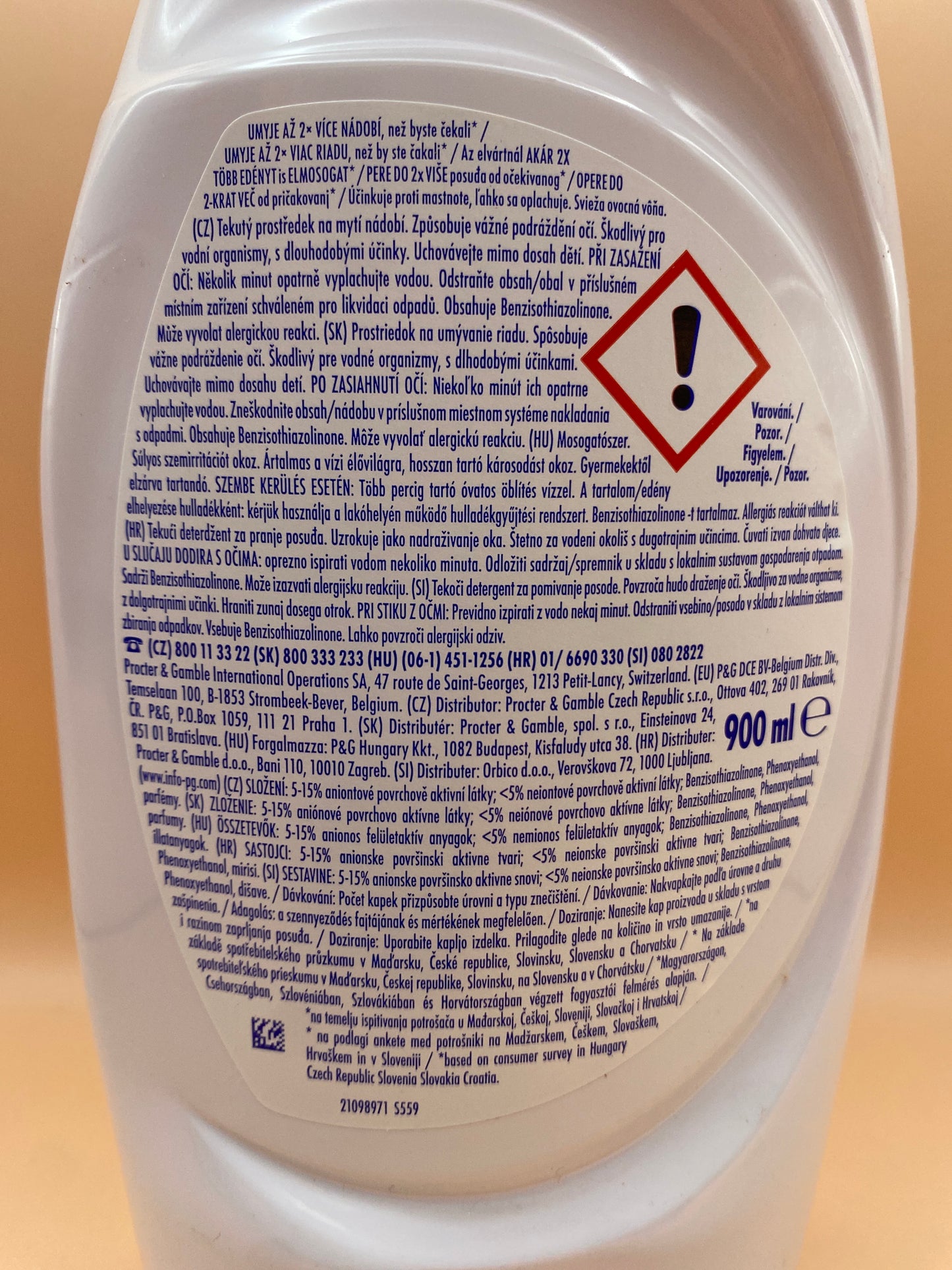 Jar Mosogatószer Clean & Fresh 900 ml Gránátalma