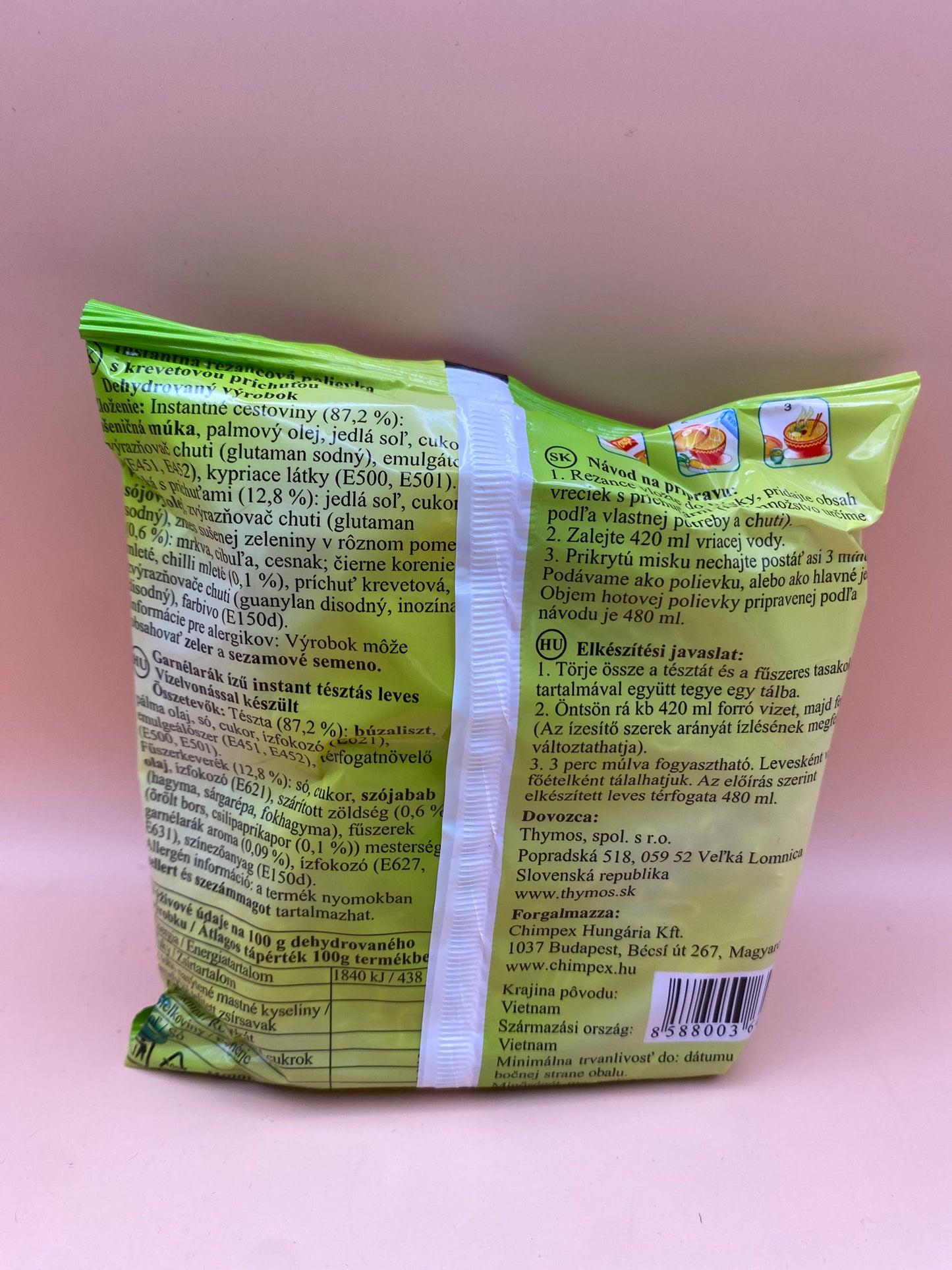 Visu instant tésztát leves 60g.    Garnélarák ízű