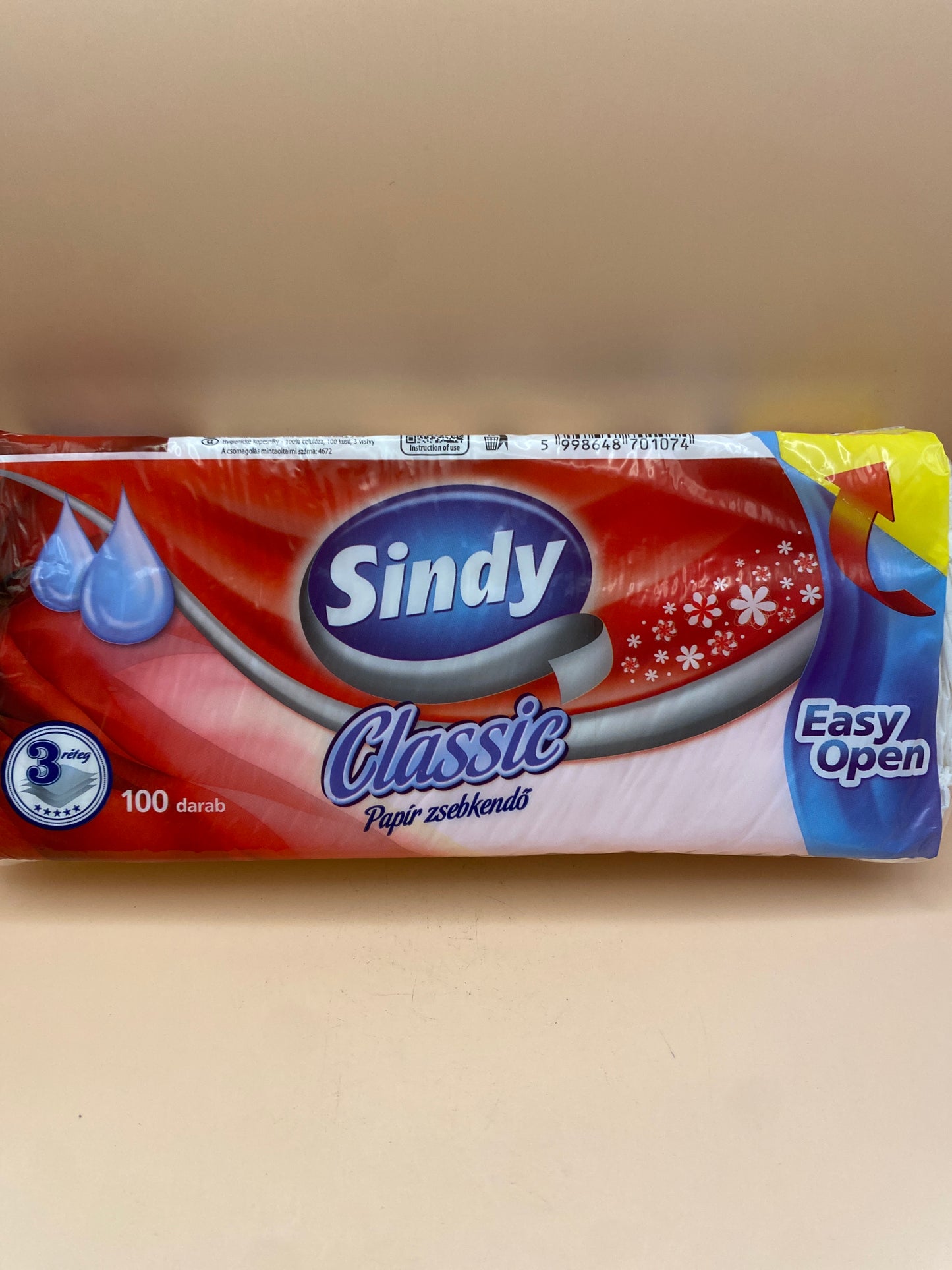 Sindy Classic Papírzsebkendő 100darab 3 rétegű