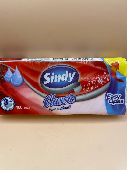 Sindy Classic Papírzsebkendő 100darab 3 rétegű
