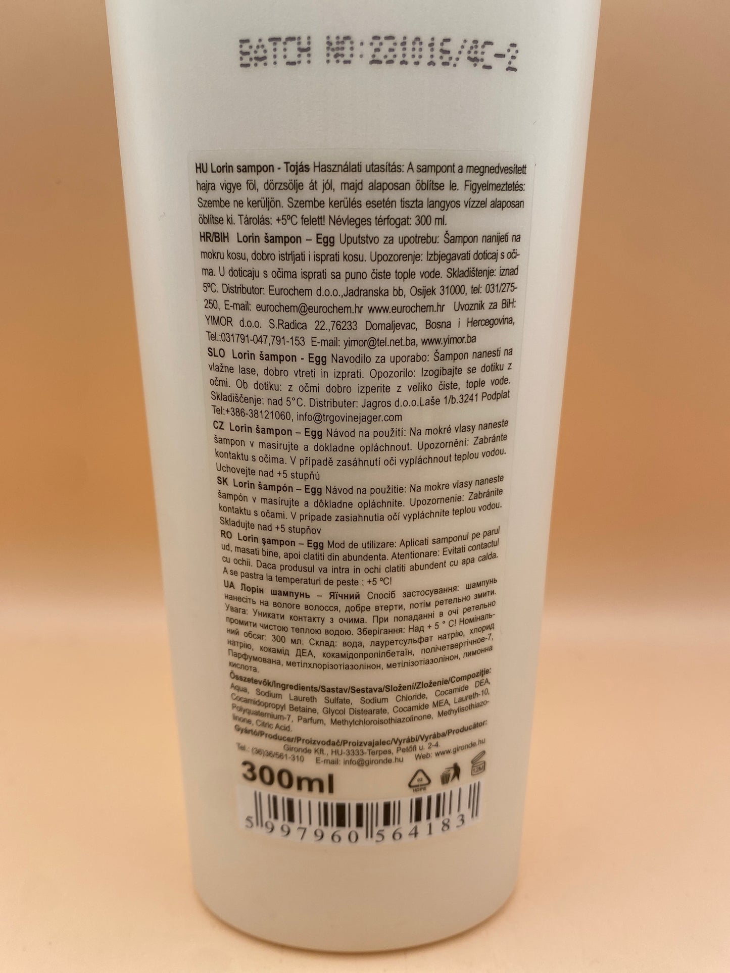 Lorin Tojás sampon 300 ml
