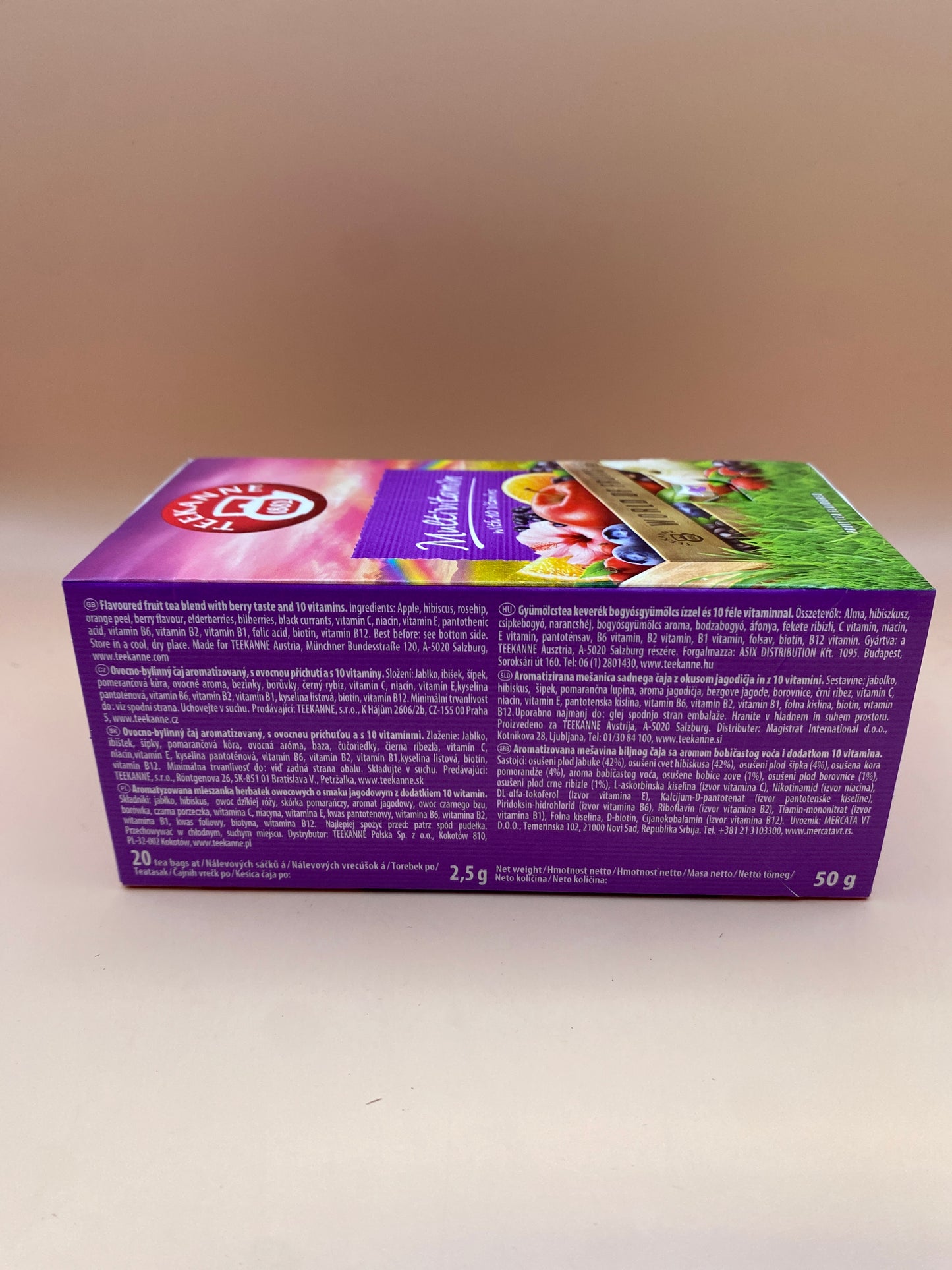 Teekanne filteres gyümölcstea bogyósgyümölcs ízesítéssel 50g (20x2,5g)
