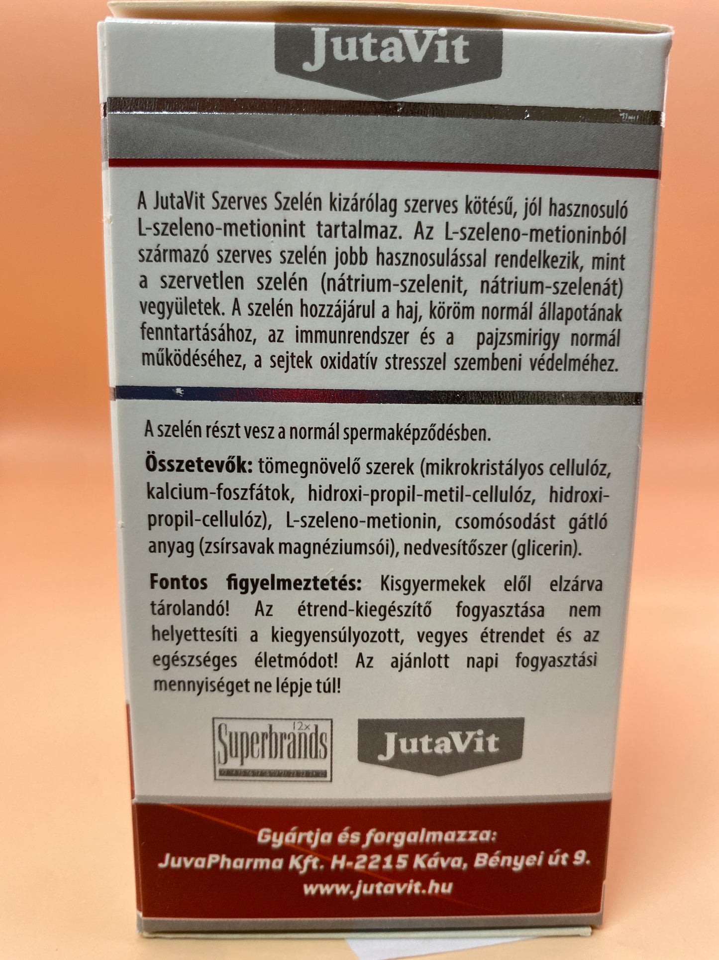 JutaVit Szerves Szelén 100 darab filmtabletta