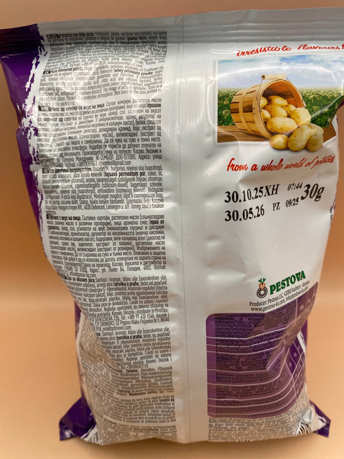 Vipa Pizza ízesítésű burgonyachips 30g