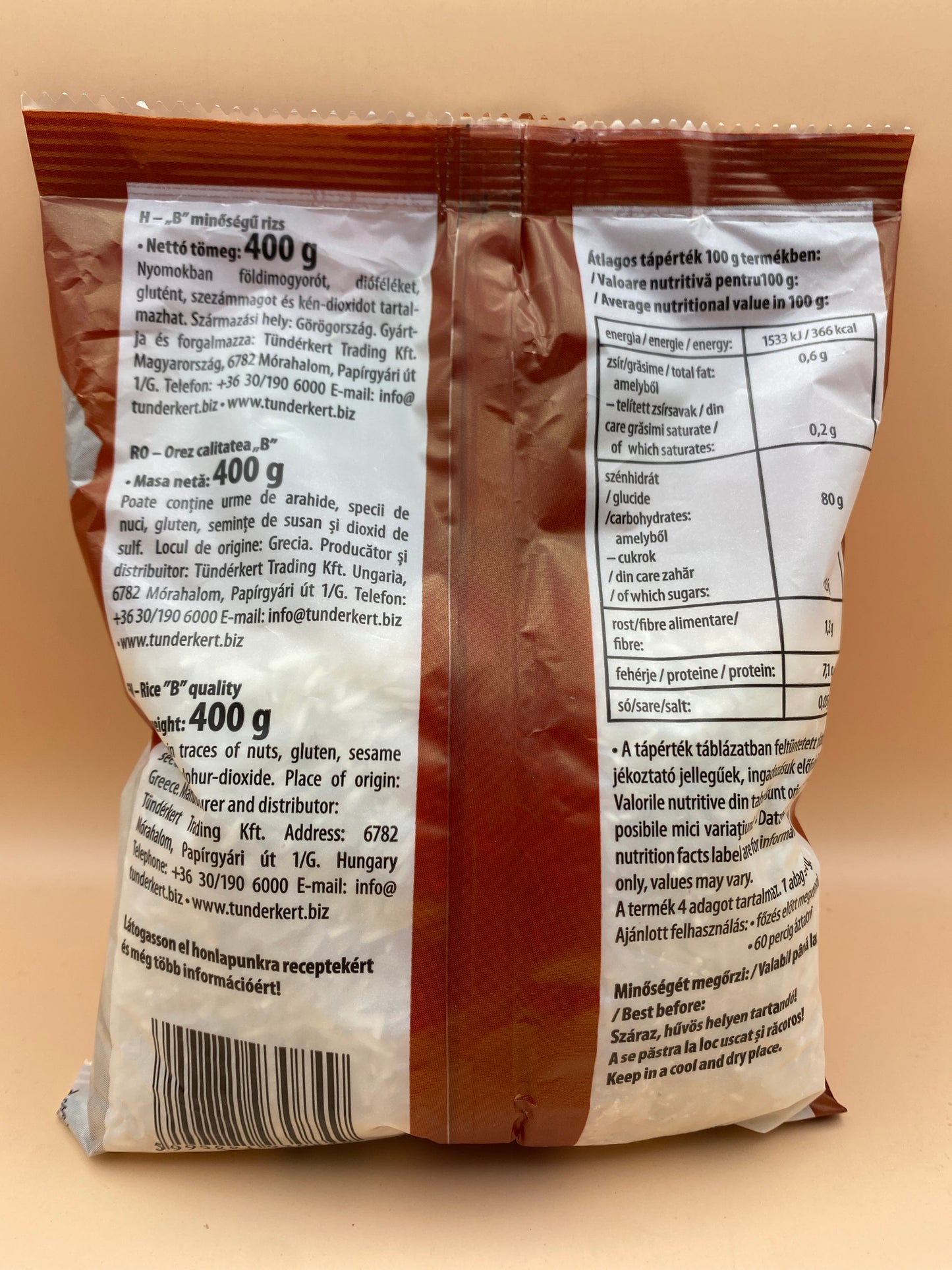 Tündérkert “B” minőségű Rizs 400g