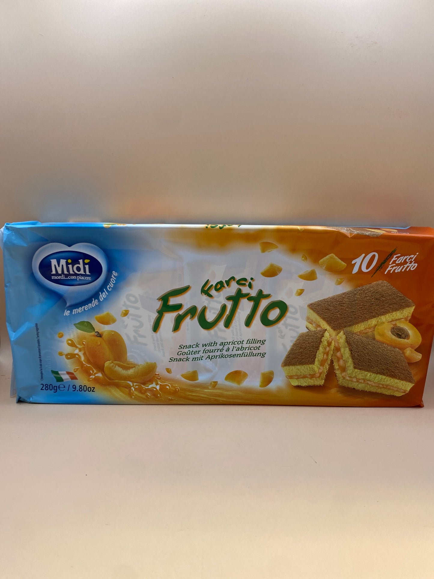 Midi piskóta Sárgabarackos töltelékkel 280g (10x28g)