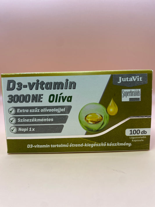 JutaVit D3-vitamin 3000 NE Olíva 100 darab